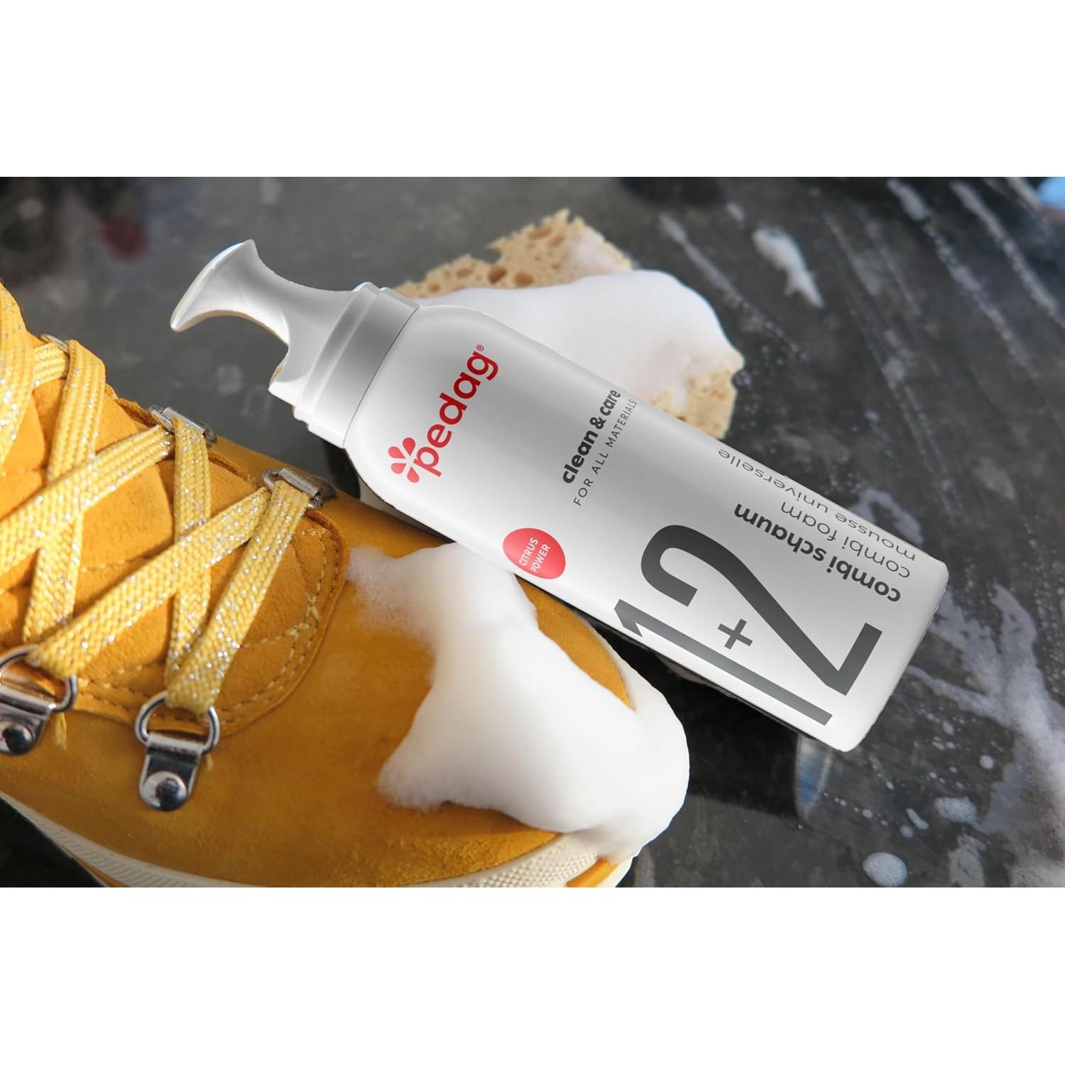 Kit de Limpieza de Zapatos Pedag 3.7oz - Limpiador Combi para Cuero y Suede