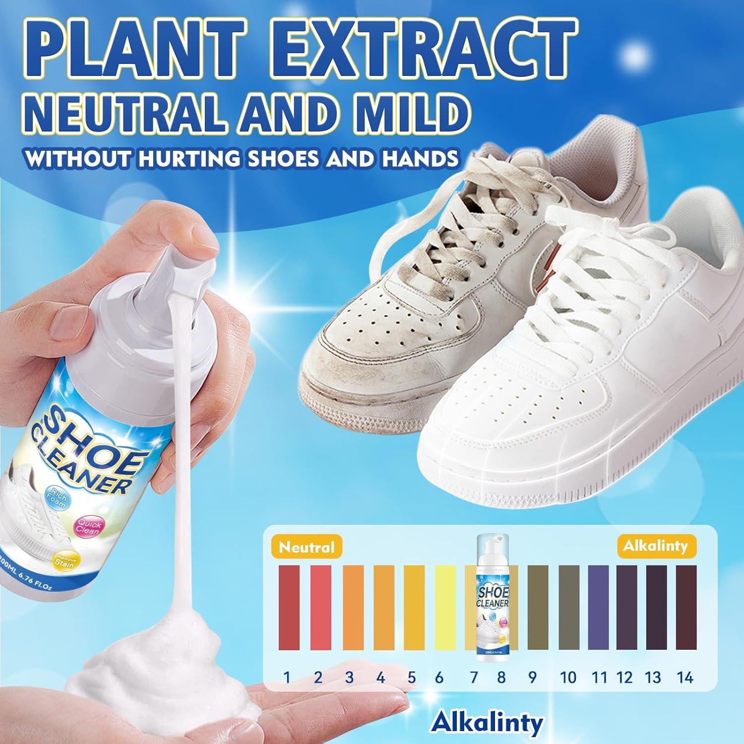 Kit Limpiador de Zapatos Blancos Halldeli 200 ml con Cepillo y Toalla