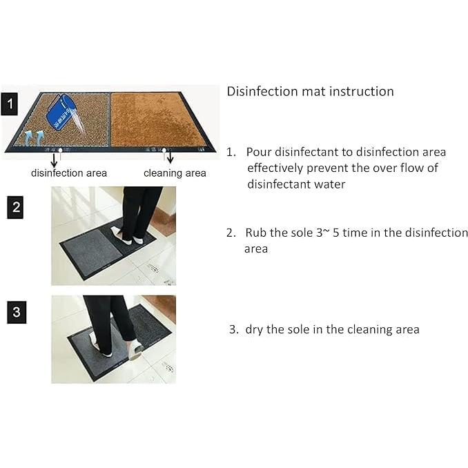 Tapete desinfectante Genérico 43x79 cm Gris para zapatos