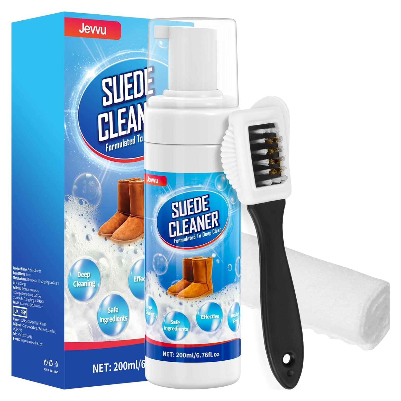 Limpiador de Zapatos de Ante Jevvu 200 ml con Cepillo