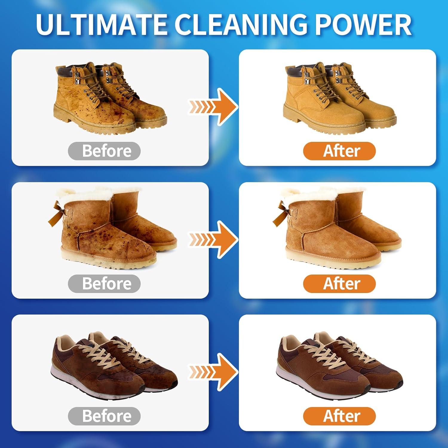 Limpiador de Zapatos de Ante Jevvu 200 ml con Cepillo