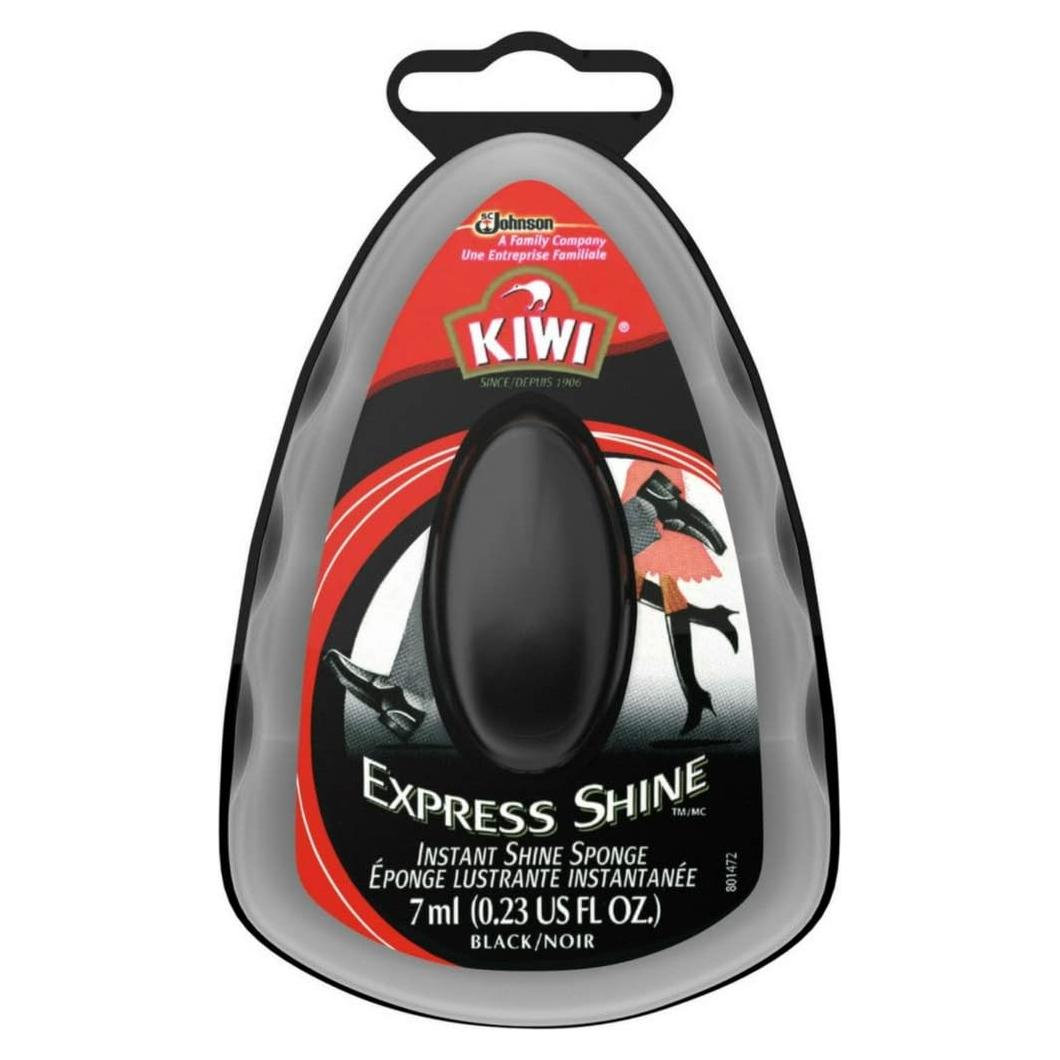 Esponja Abrillantadora Negra Kiwi Express Shine - Paquete de 3