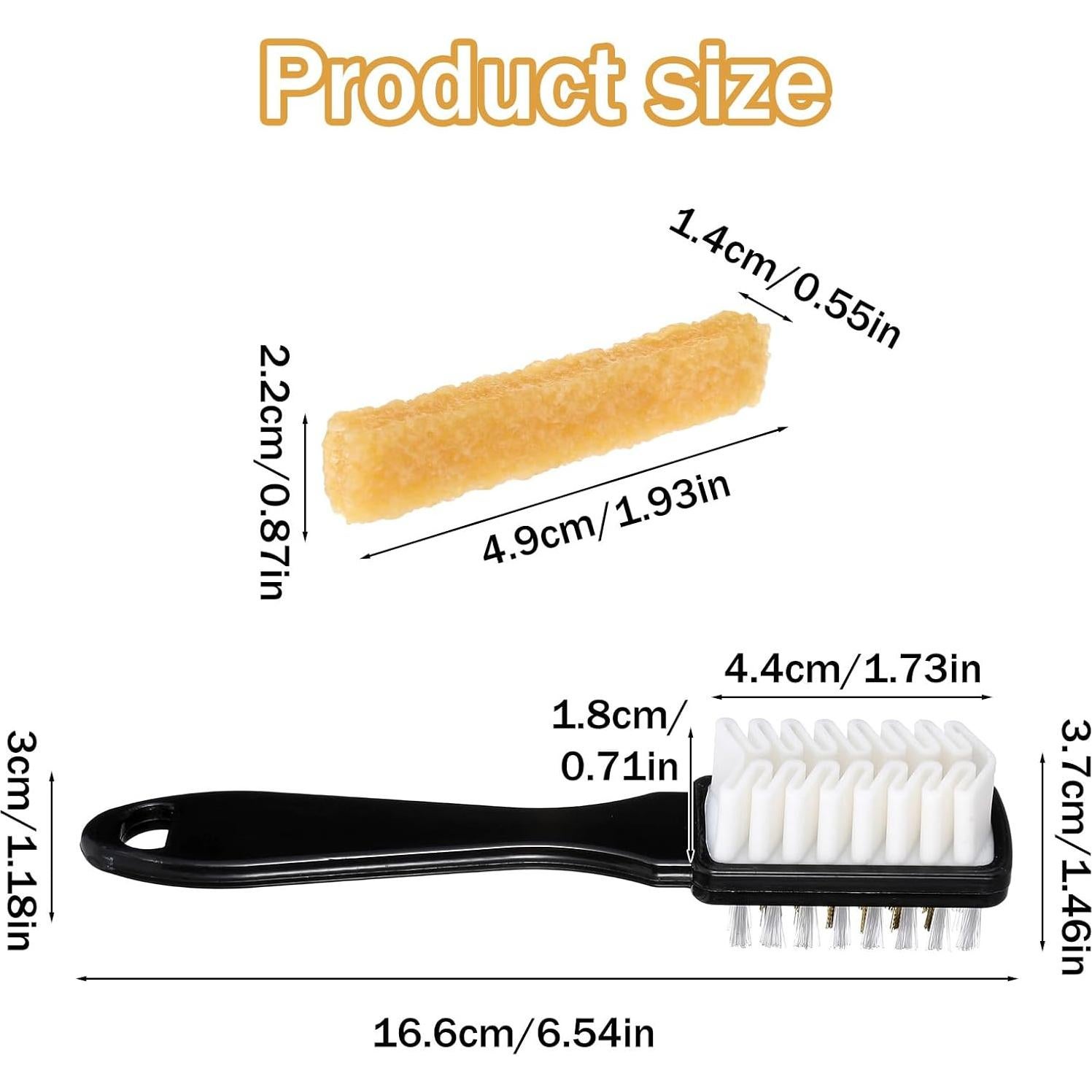 Juego de 3 cepillos de limpieza Josojoou para ante y nubuck