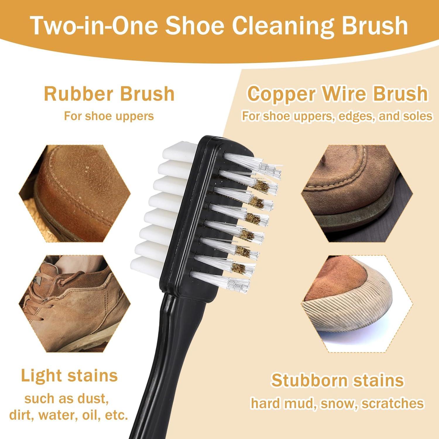 Juego de 3 cepillos de limpieza Josojoou para ante y nubuck