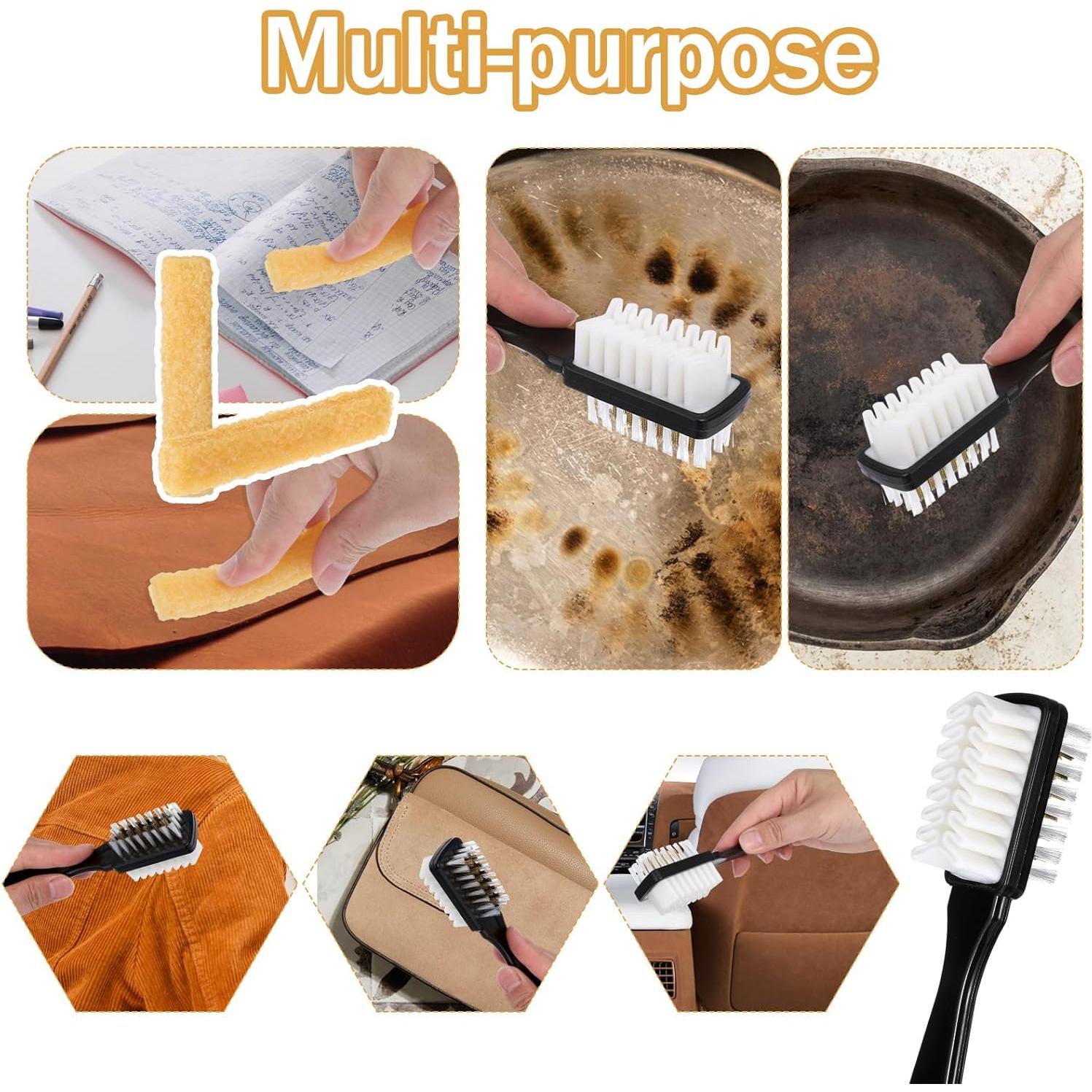 Juego de 3 cepillos de limpieza Josojoou para ante y nubuck