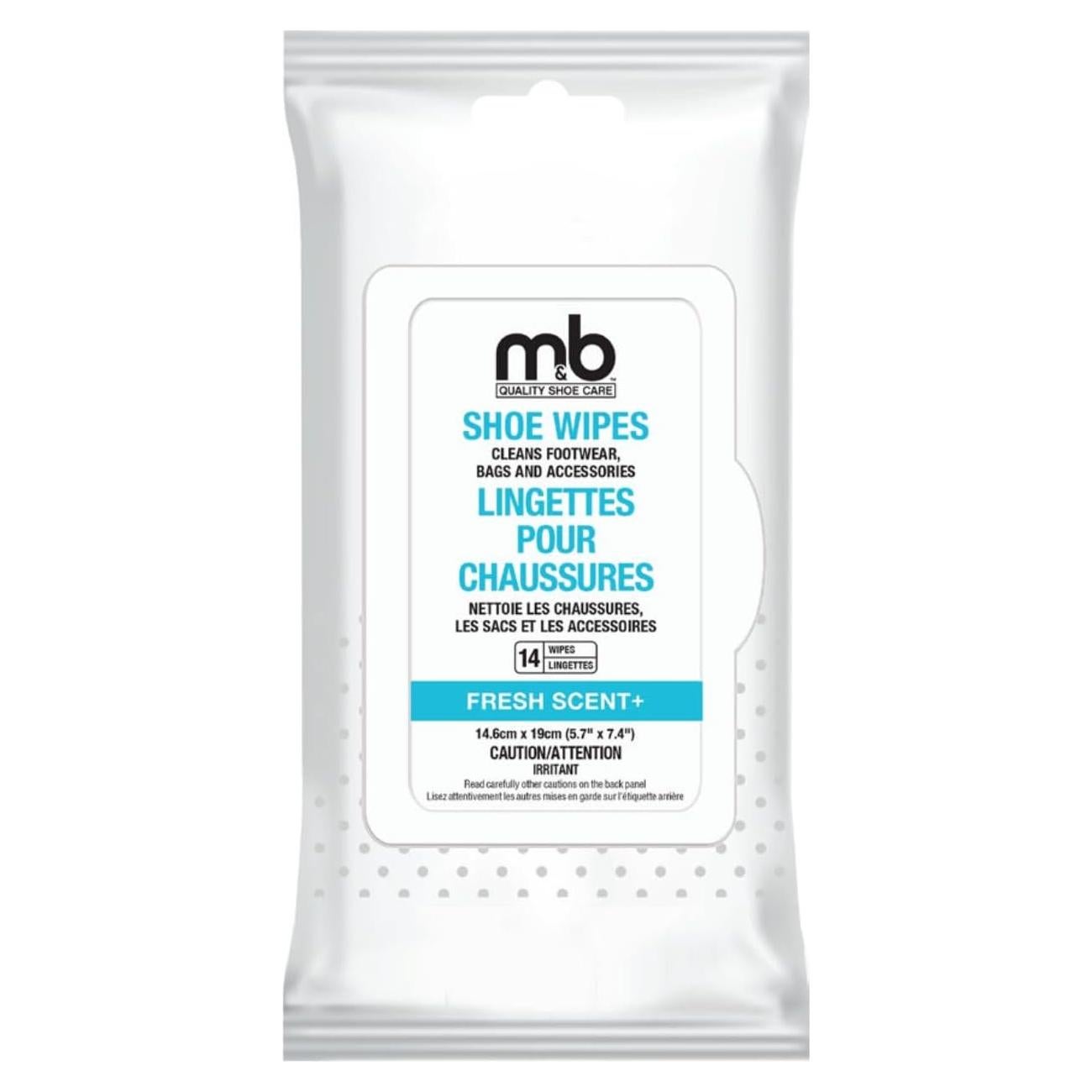 Toallitas Limpiadoras de Zapatos Moneysworth & Best - 14 Unidades