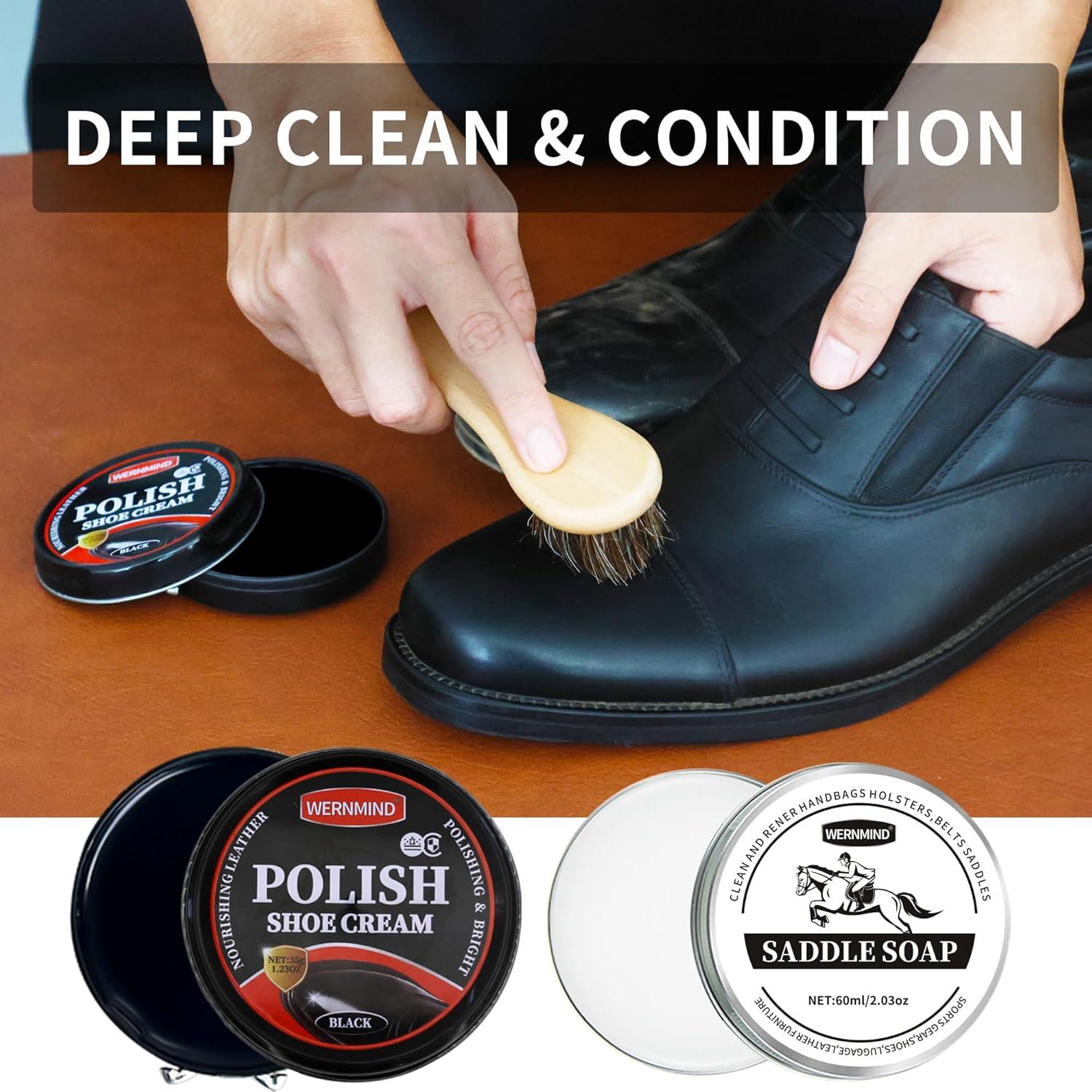 Kit de Cera y Jabón para Zapatos WERNMIND - Cuidado Cuero