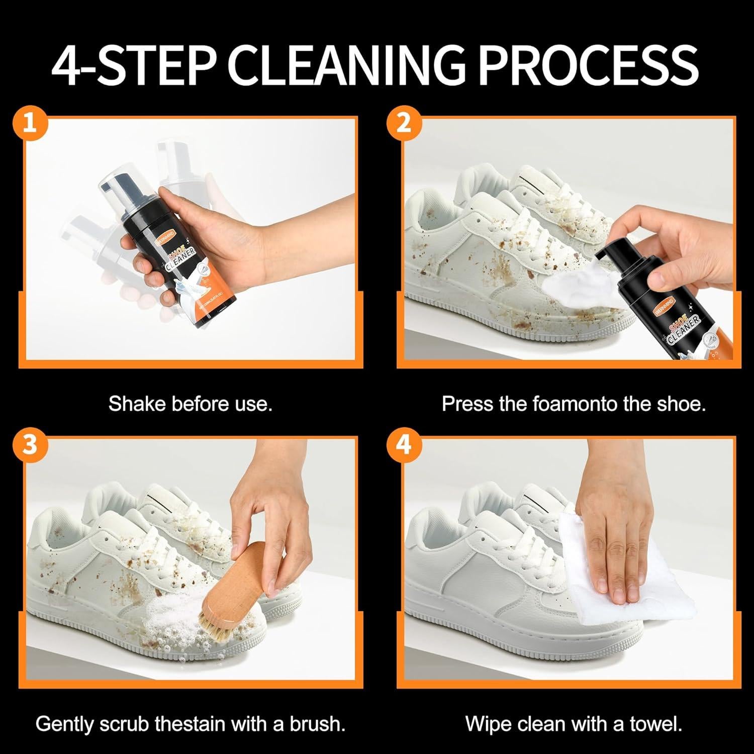 Kit de limpieza de zapatos blancos 5 piezas - Protector impermeable