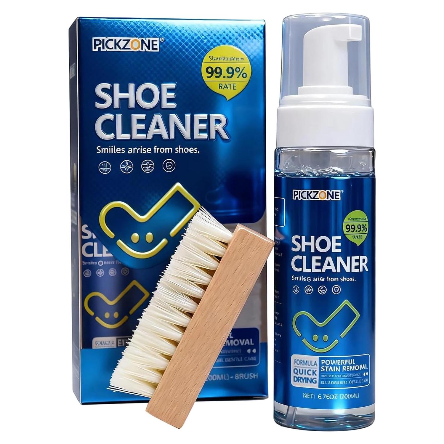 Kit de Limpieza de Zapatos PICKZONE 191 g - Limpiador y Cepillo