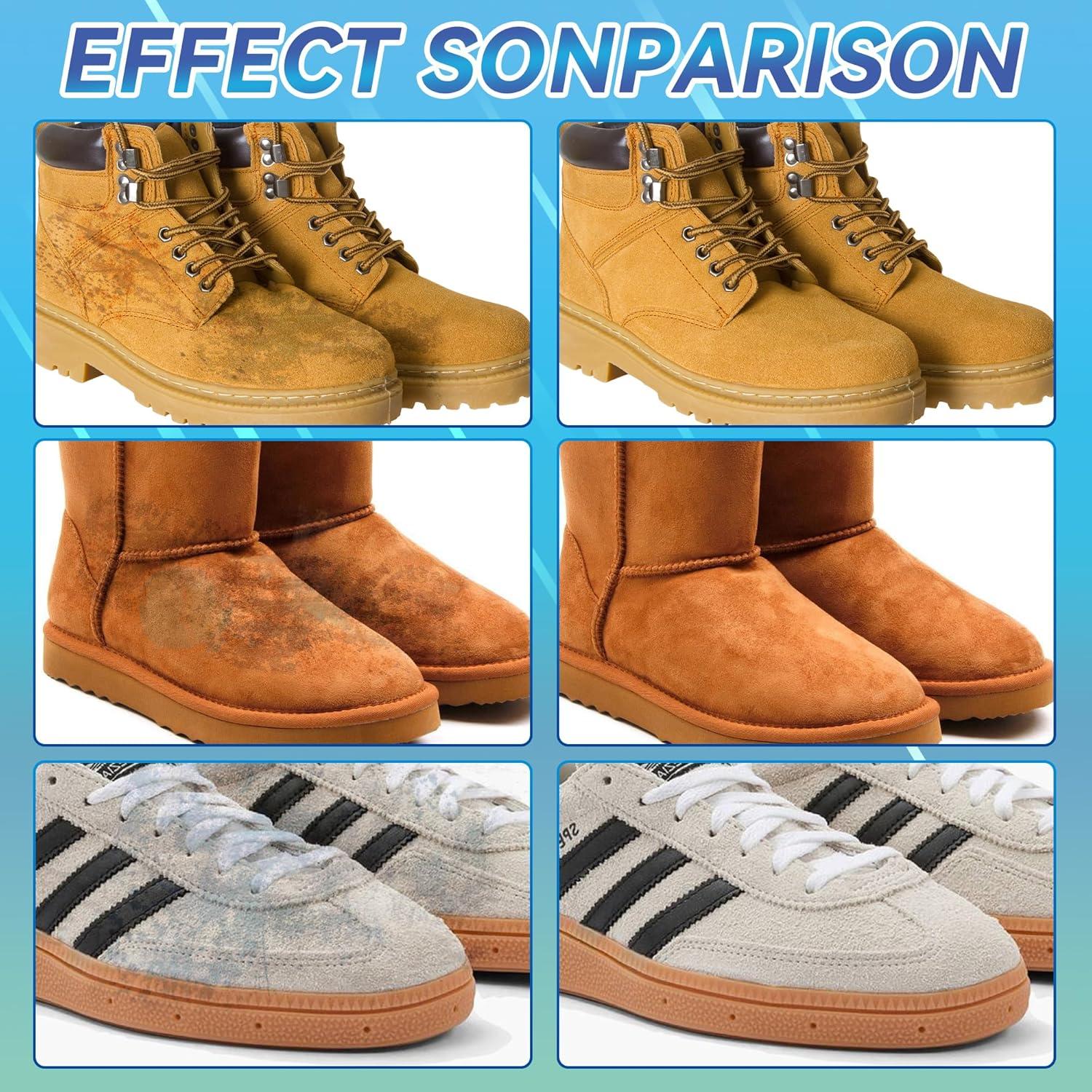 Limpiador de Zapatos de Ante 191g - Kit con Cepillo y Toalla