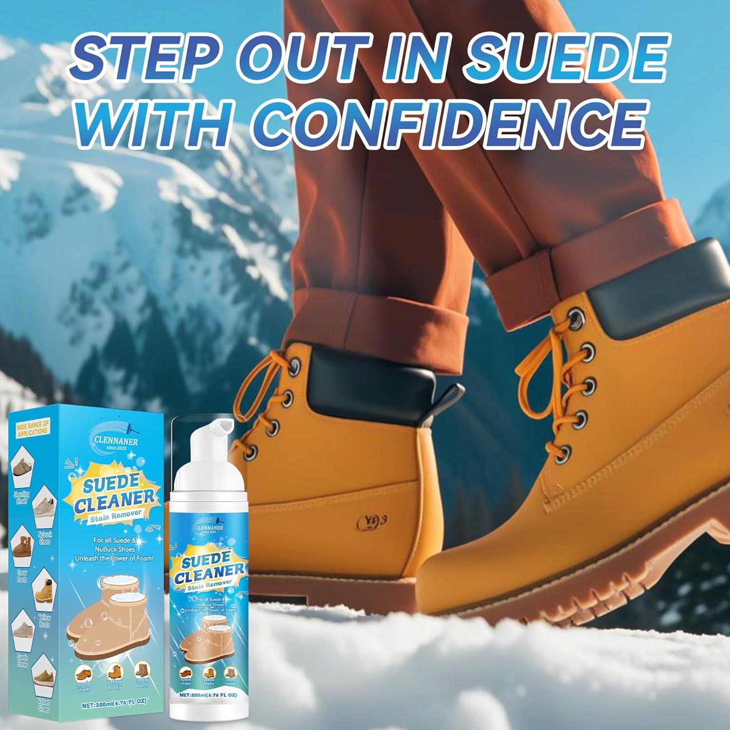 Limpiador de Zapatos de Ante 191g - Kit con Cepillo y Toalla