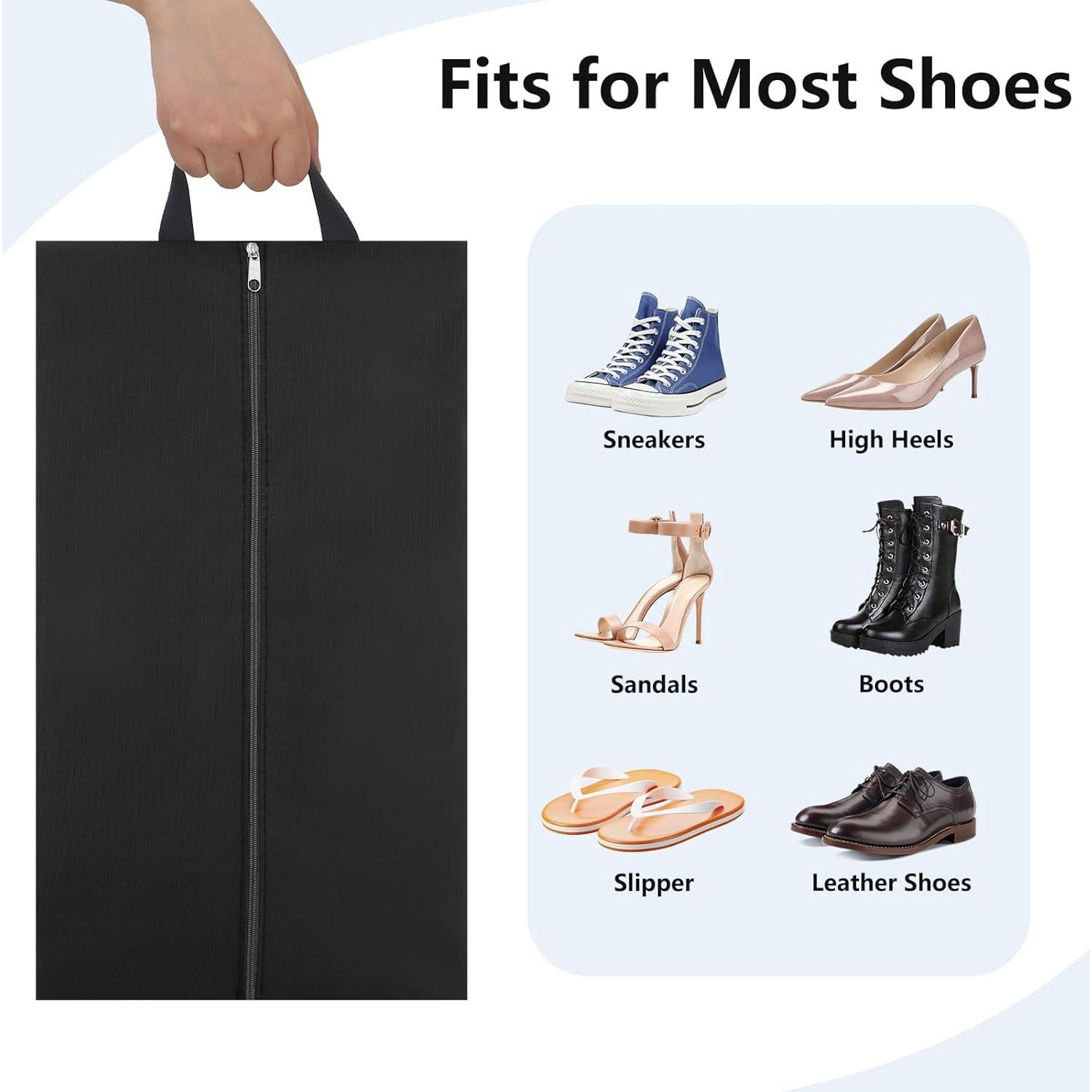 Bolsas para Zapatos de Viaje 4 Pzas Tela Oxford Resistente