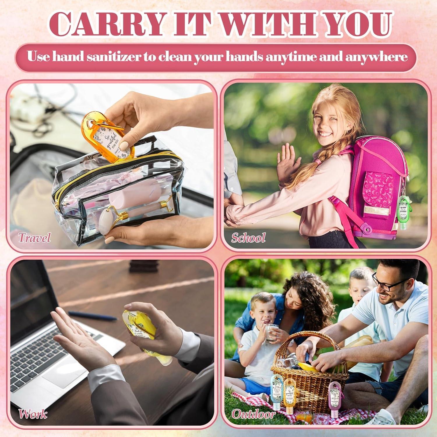 Paquete de 24 llaveros desinfectantes de manos 30 ml Sacubee