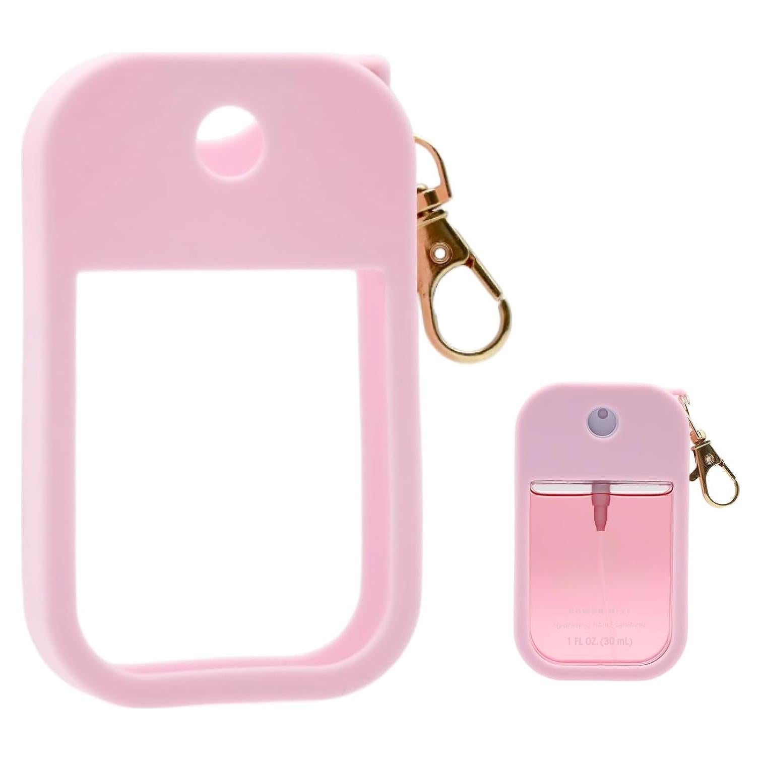 Funda de Silicona Rosa para Spray Desinfectante Touchland 30 mL