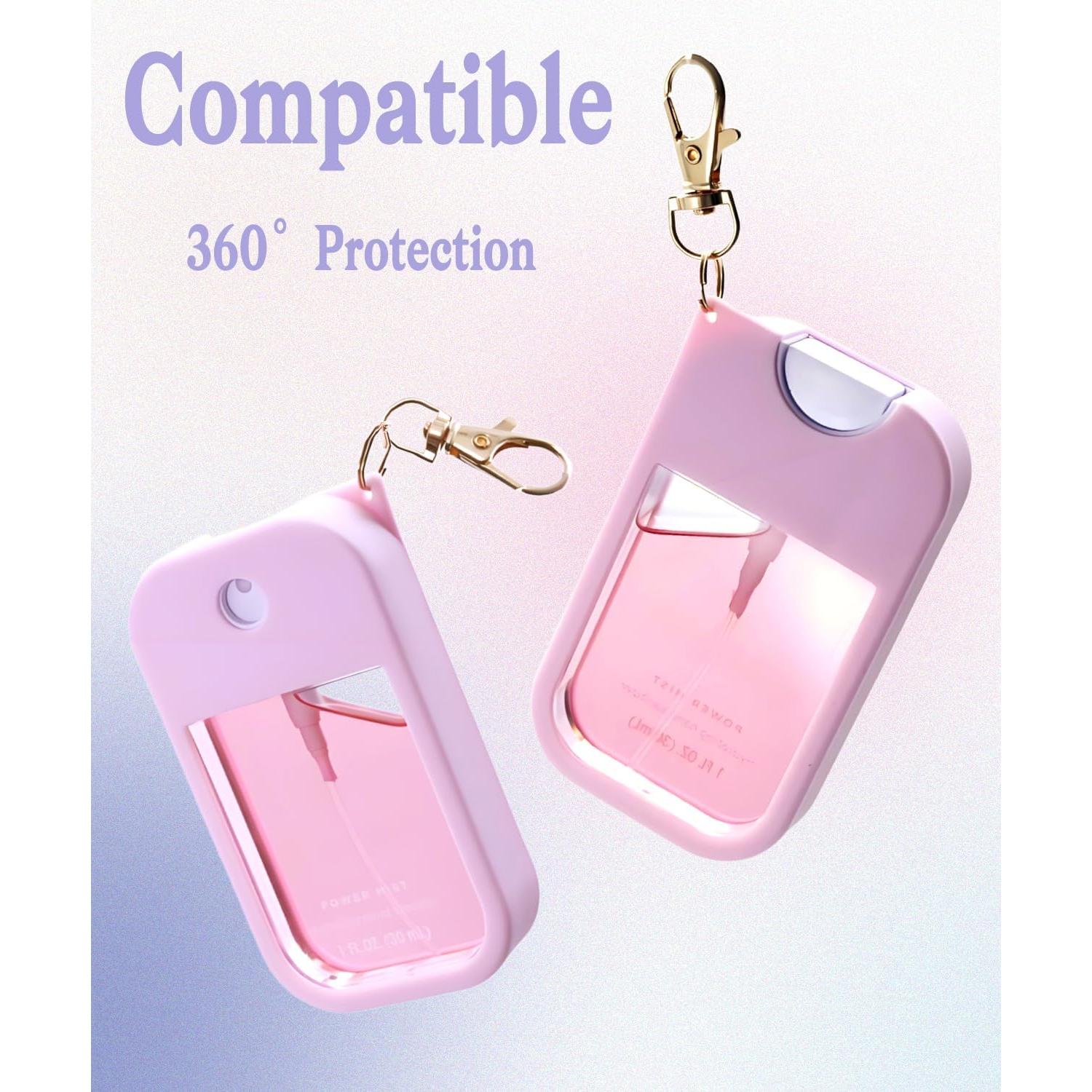 Funda de Silicona Rosa para Spray Desinfectante Touchland 30 mL