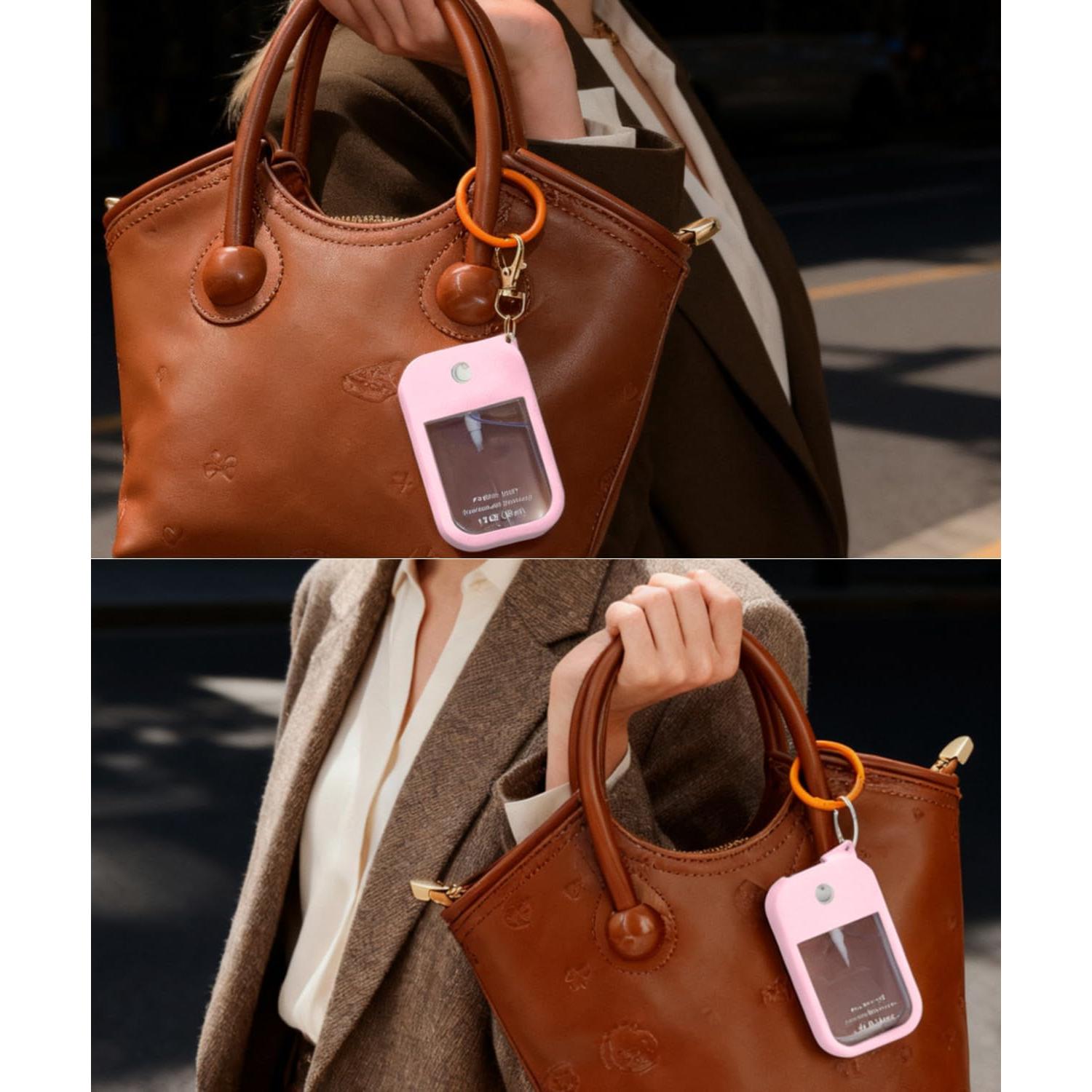 Funda de Silicona Rosa para Spray Desinfectante Touchland 30 mL