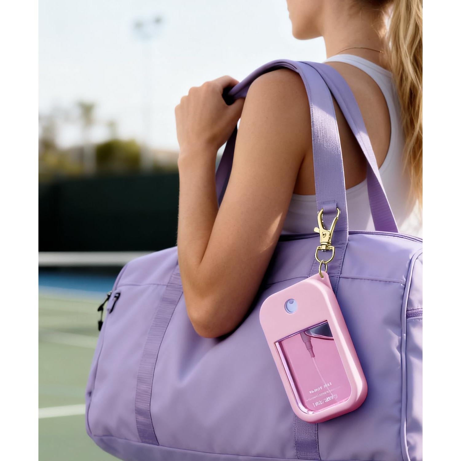 Funda de Silicona Rosa para Spray Desinfectante Touchland 30 mL