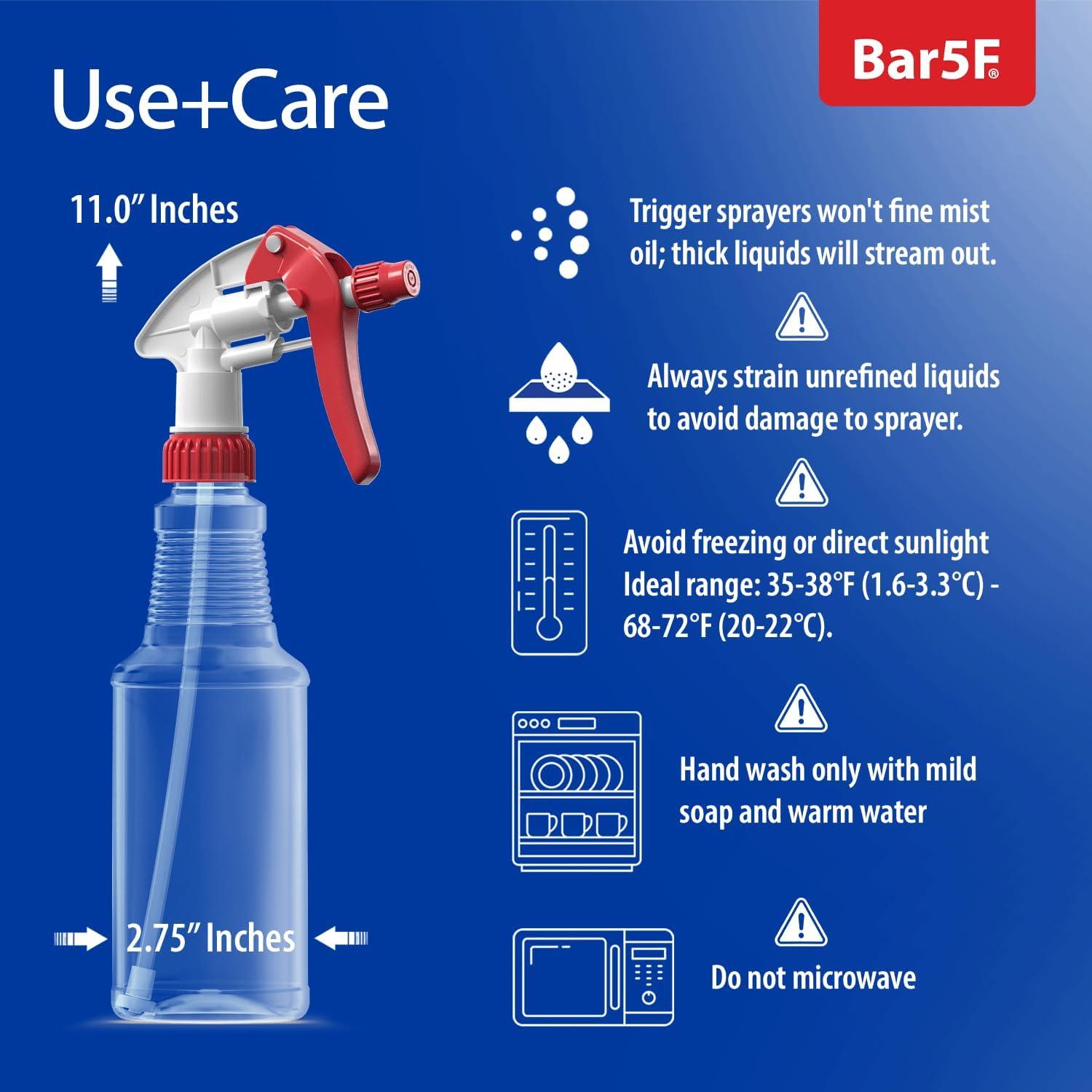 Botellas de Spray Bar5F 0.47L Ajustables Paquete de 2