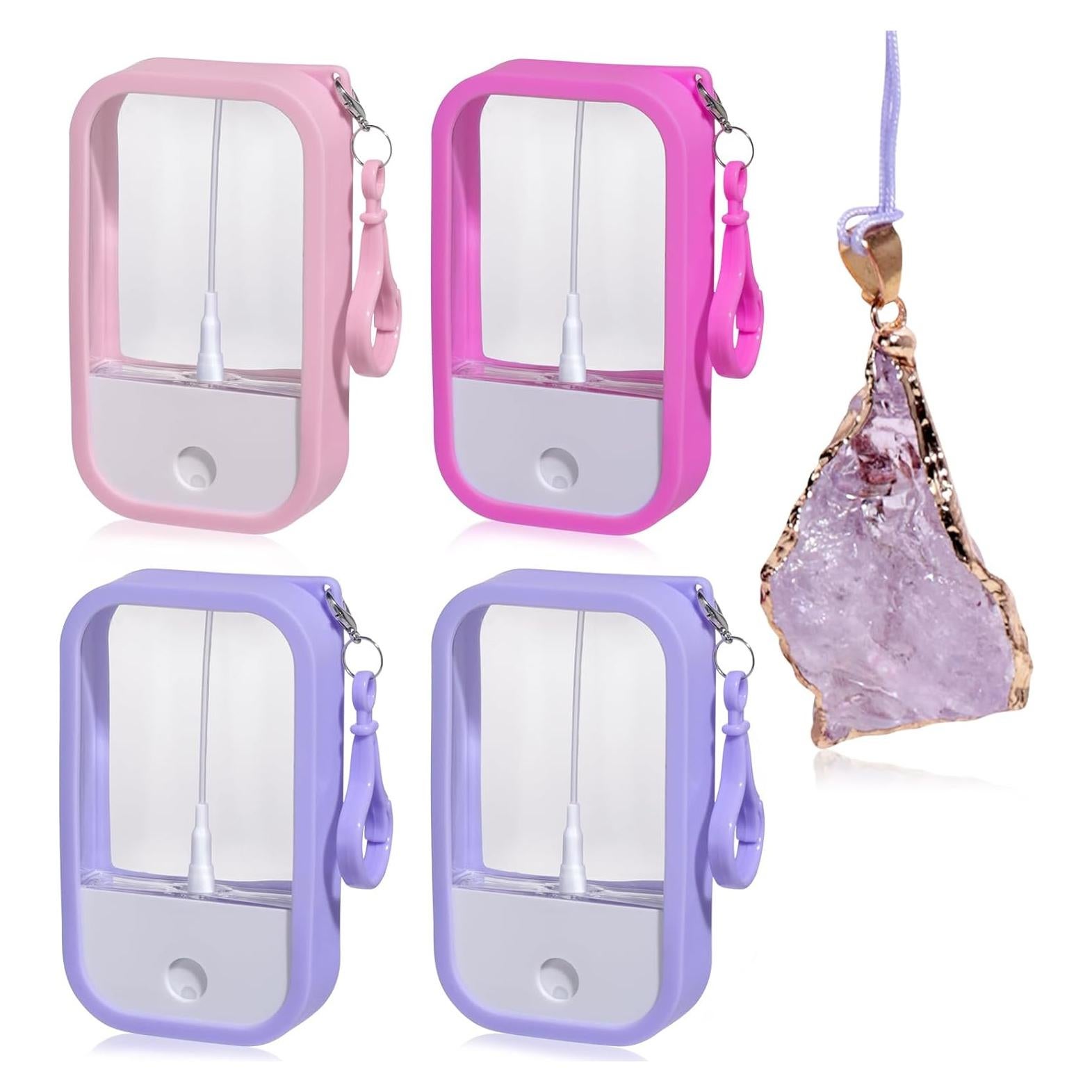 Botellas de Spray NVTED 50 ml Recargables con Lanyard 4 Pcs