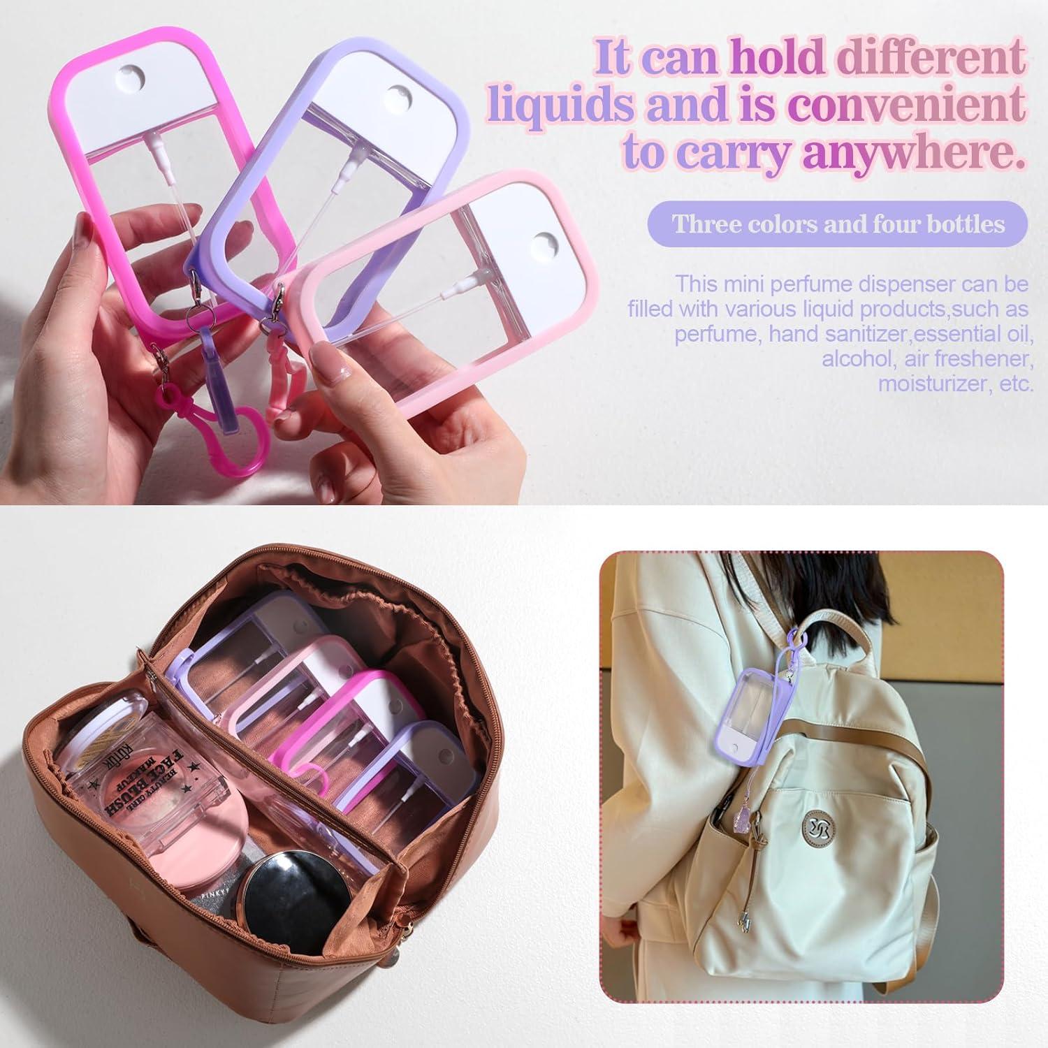 Botellas de Spray NVTED 50 ml Recargables con Lanyard 4 Pcs