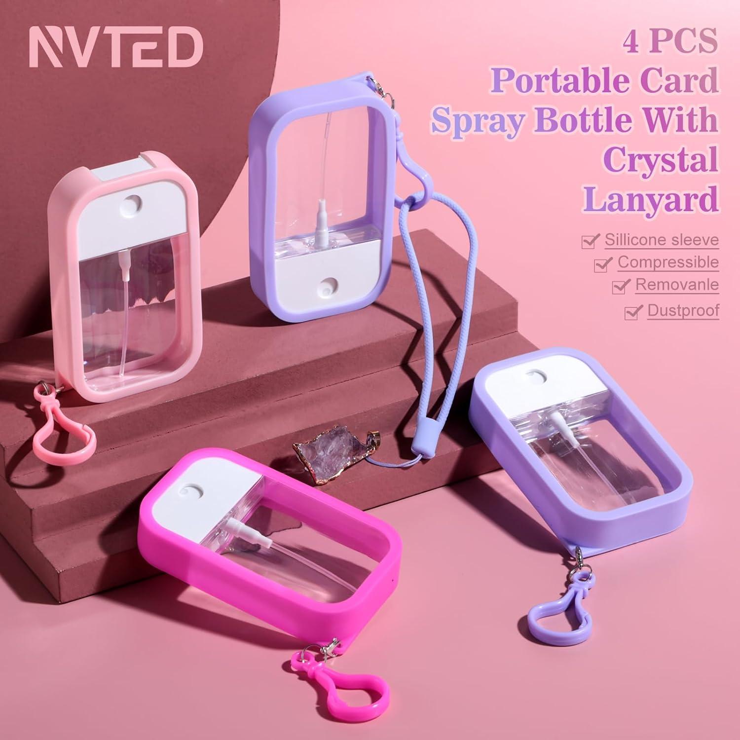 Botellas de Spray NVTED 50 ml Recargables con Lanyard 4 Pcs