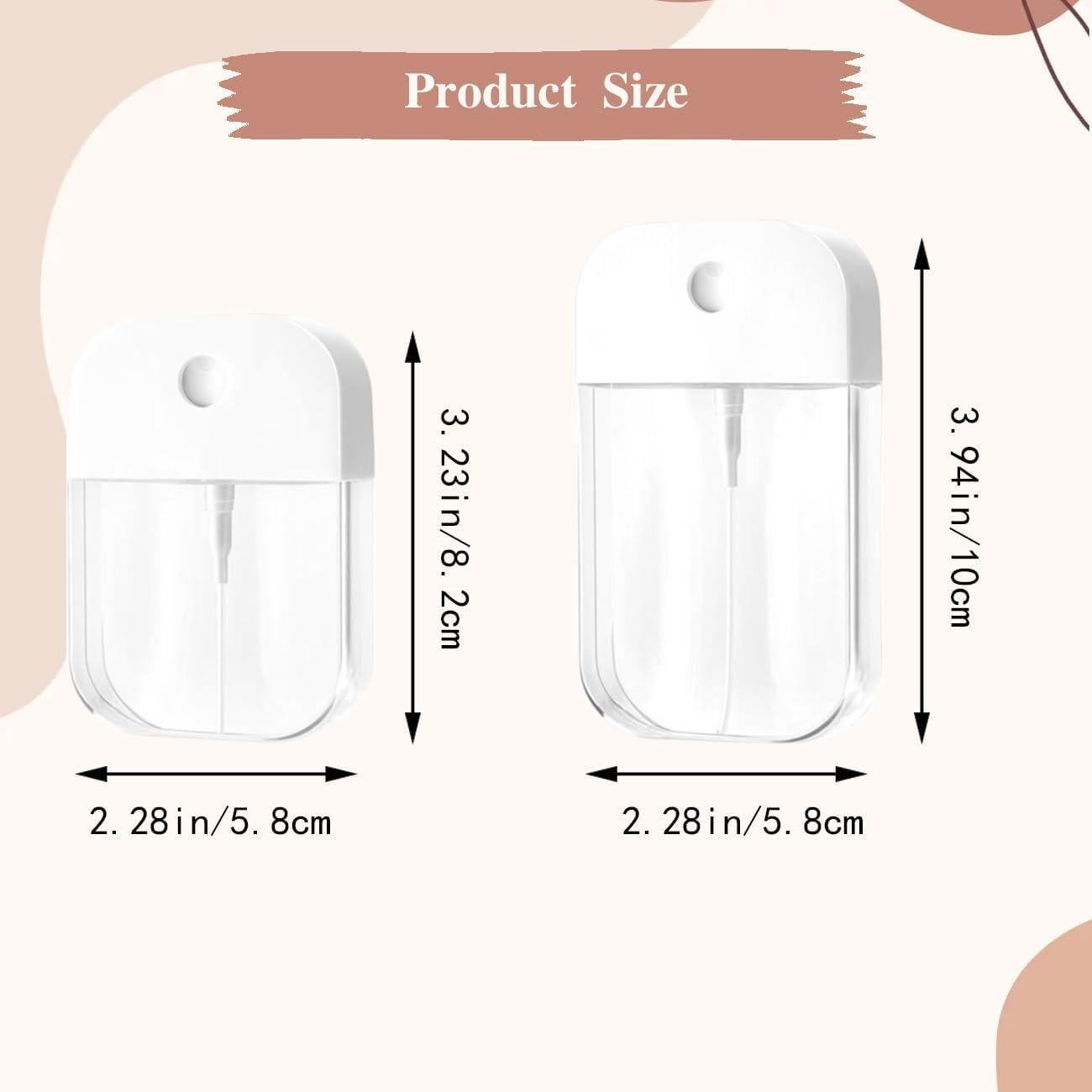 Set de 6 Botellas de Spray Reutilizables Tovyzalg 50ml y 38ml