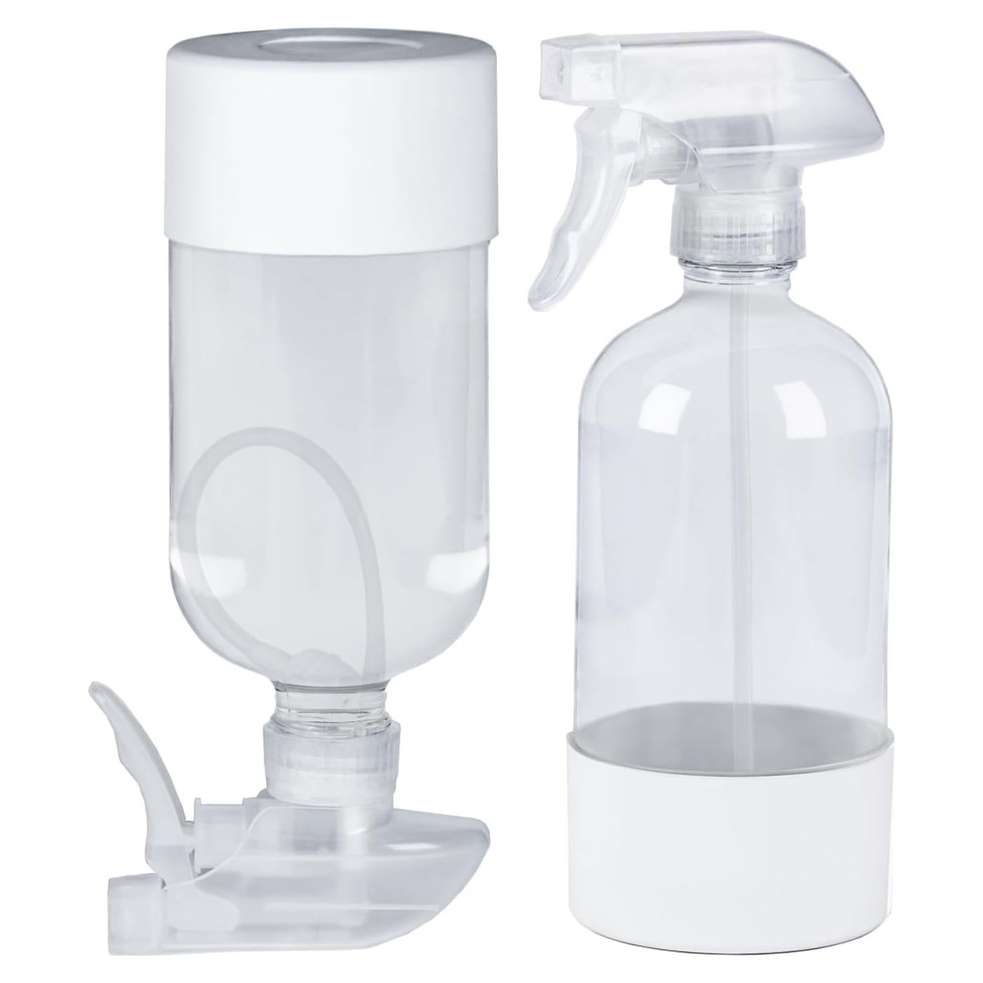 Paquete de 2 Botellas Spray de Vidrio 473 ml TERESRY Blancas