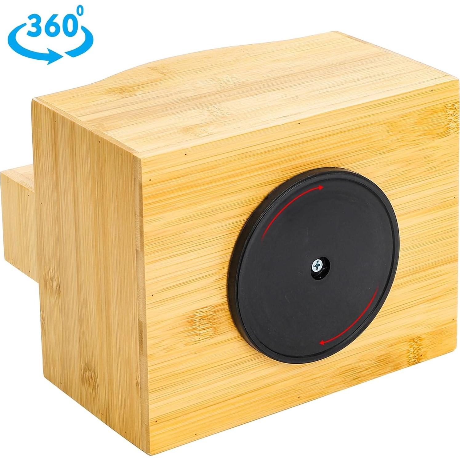 Soporte Giratorio de Bambú DEAYOU para Control Remoto 5 Compartimentos