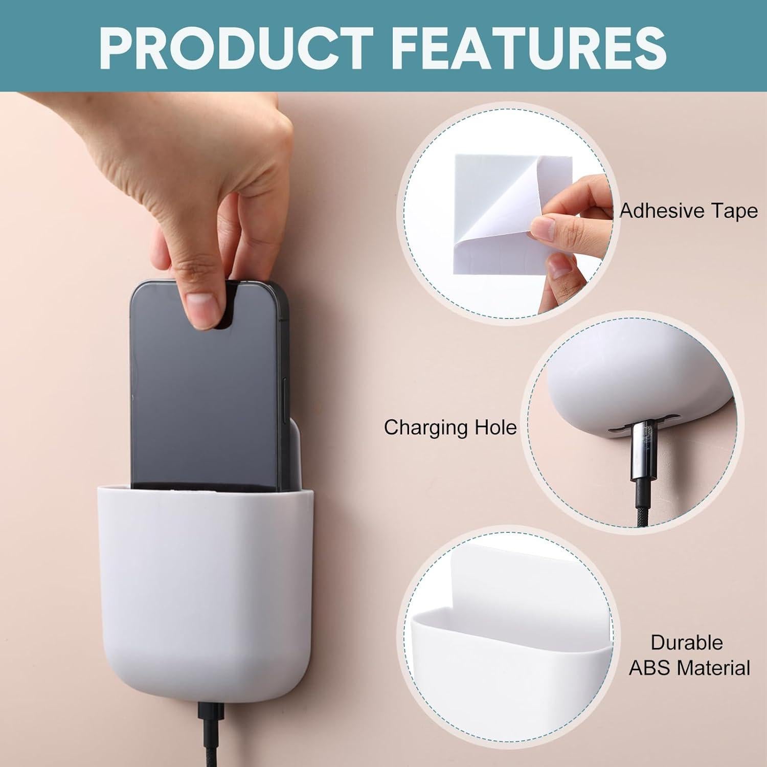 Soportes de Control Remoto Kathfly 6 Pcs Adhesivos Multicolor