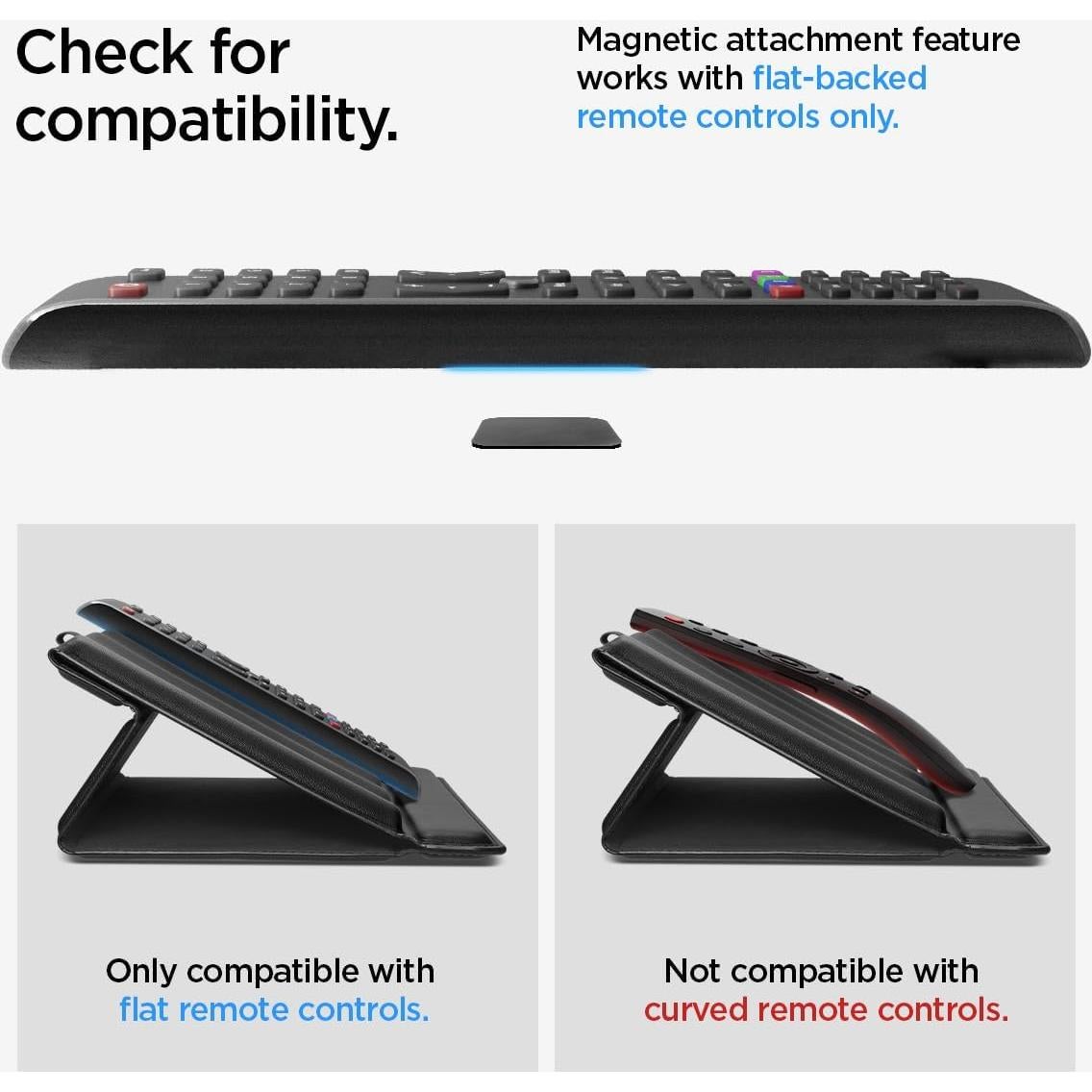 Soporte Organizador de Control Remoto Spigen Magnético PU Negro