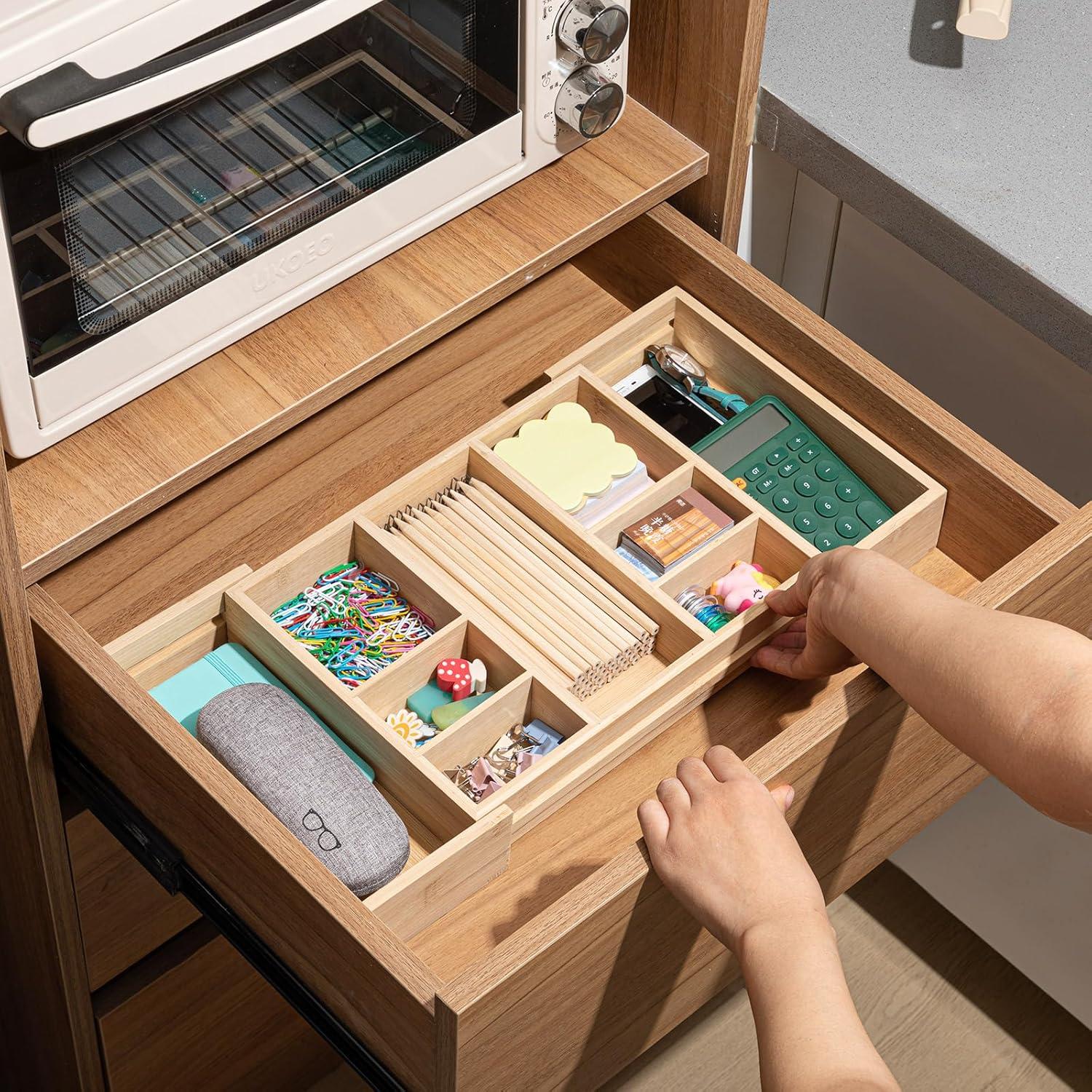 Organizador de Cajones Expandible Weysat de Bambú 30-50cm