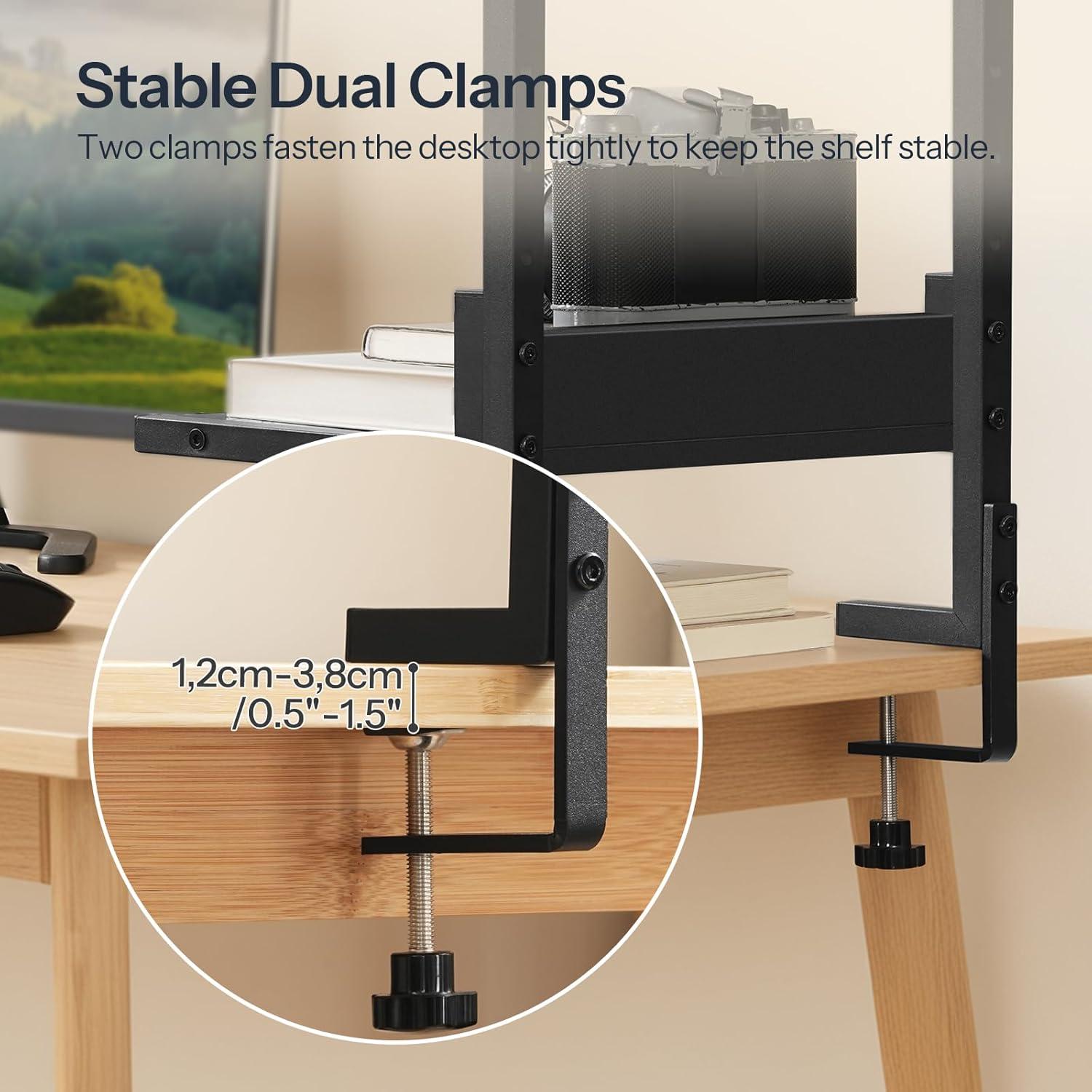 Estante de Escritorio HOOBRO BK32SJ01 Negro 2 Niveles Ajustable