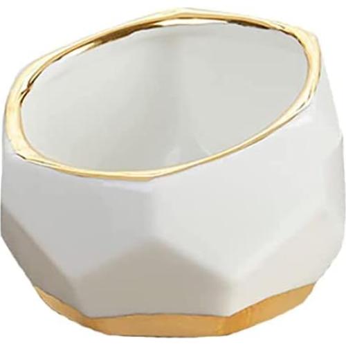 Macetas Cerámicas Geométricas Kate Aspen - Juego de 3 Blancas