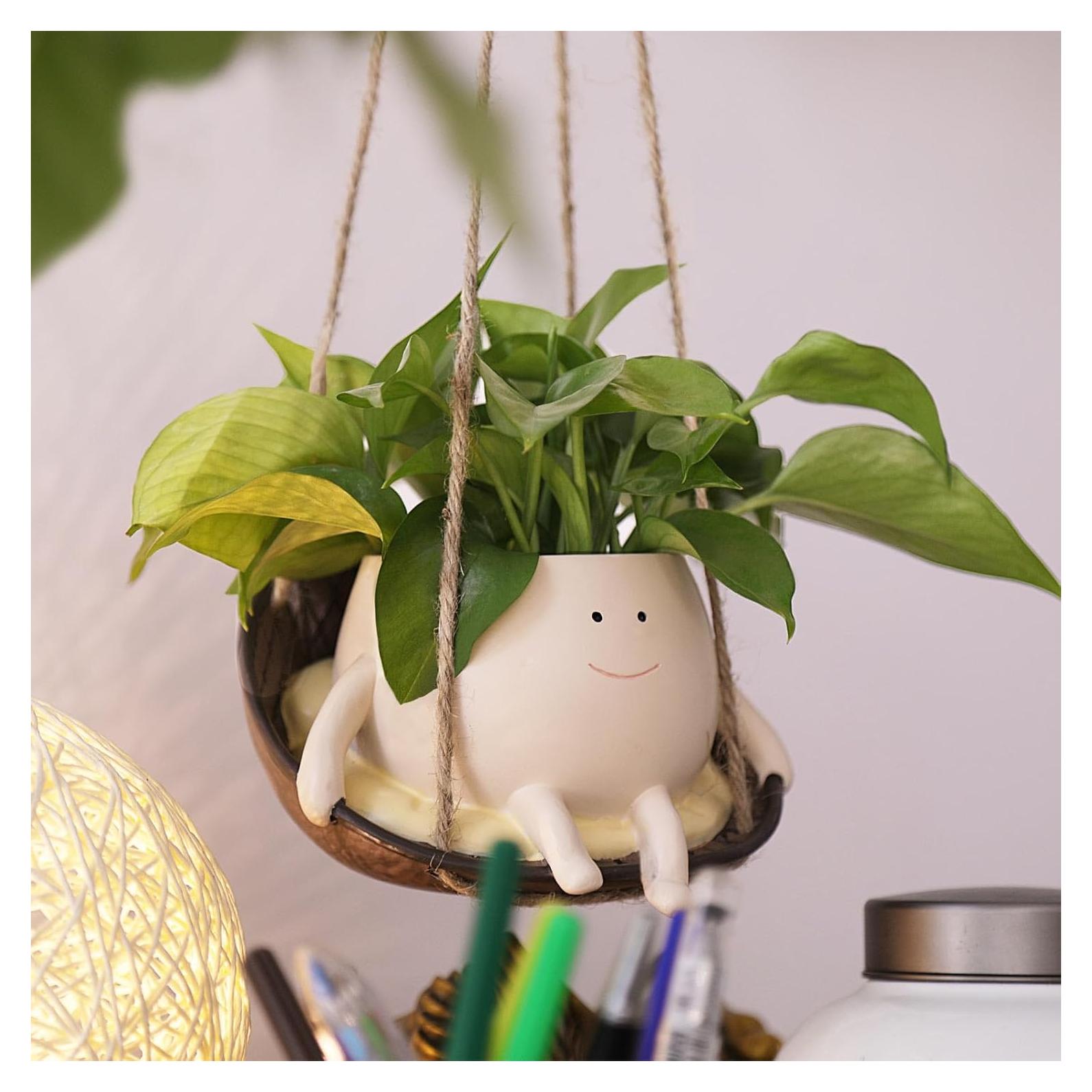 Maceta Colgante NINIPAPA Silla de Columpio Resina 7.6cm