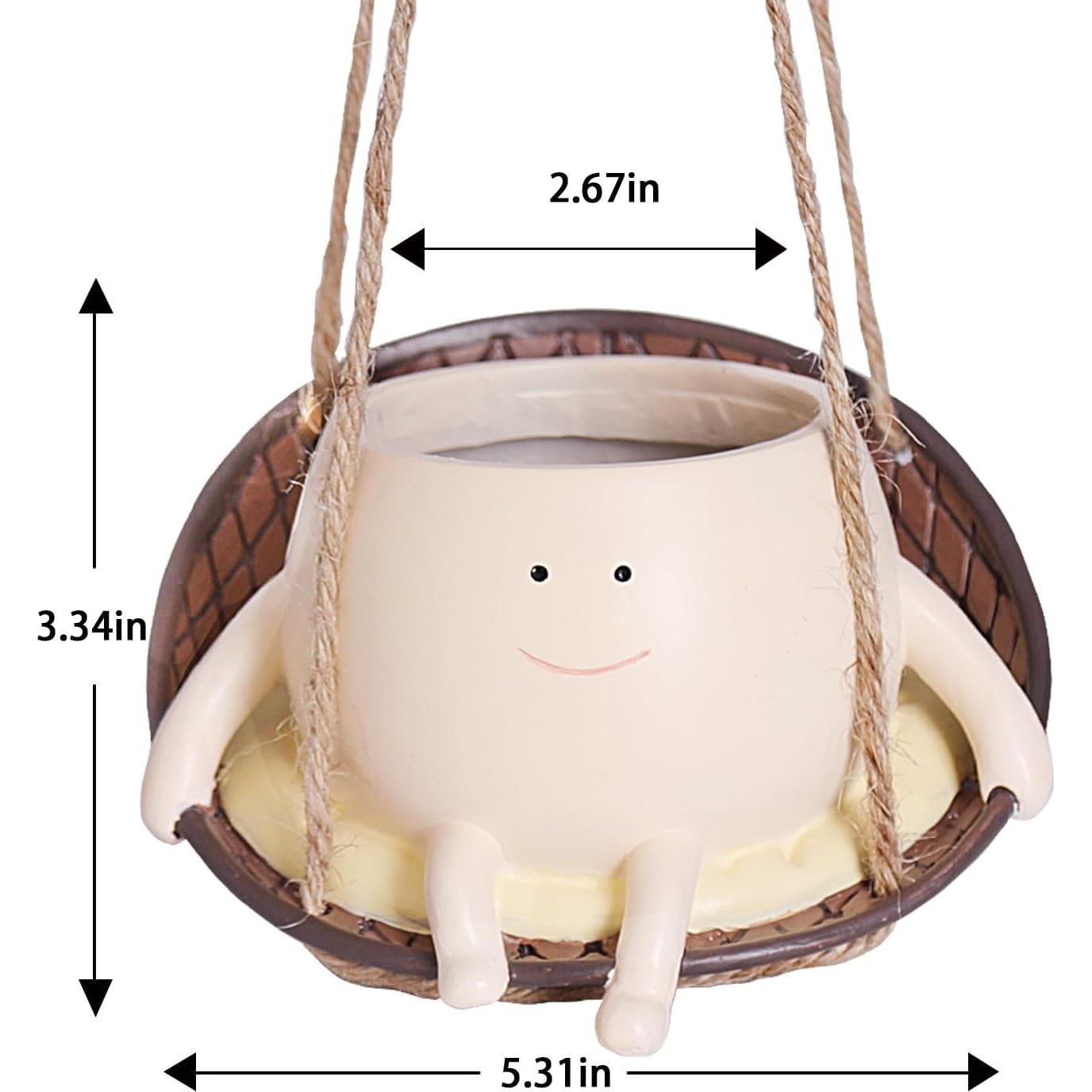 Maceta Colgante NINIPAPA Silla de Columpio Resina 7.6cm