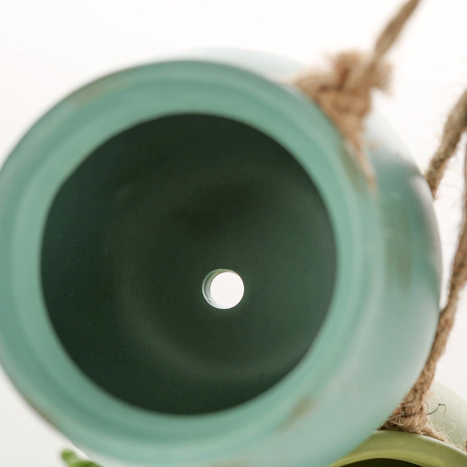 Juego de 4 macetas colgantes MyGift cerámica desierto suroeste