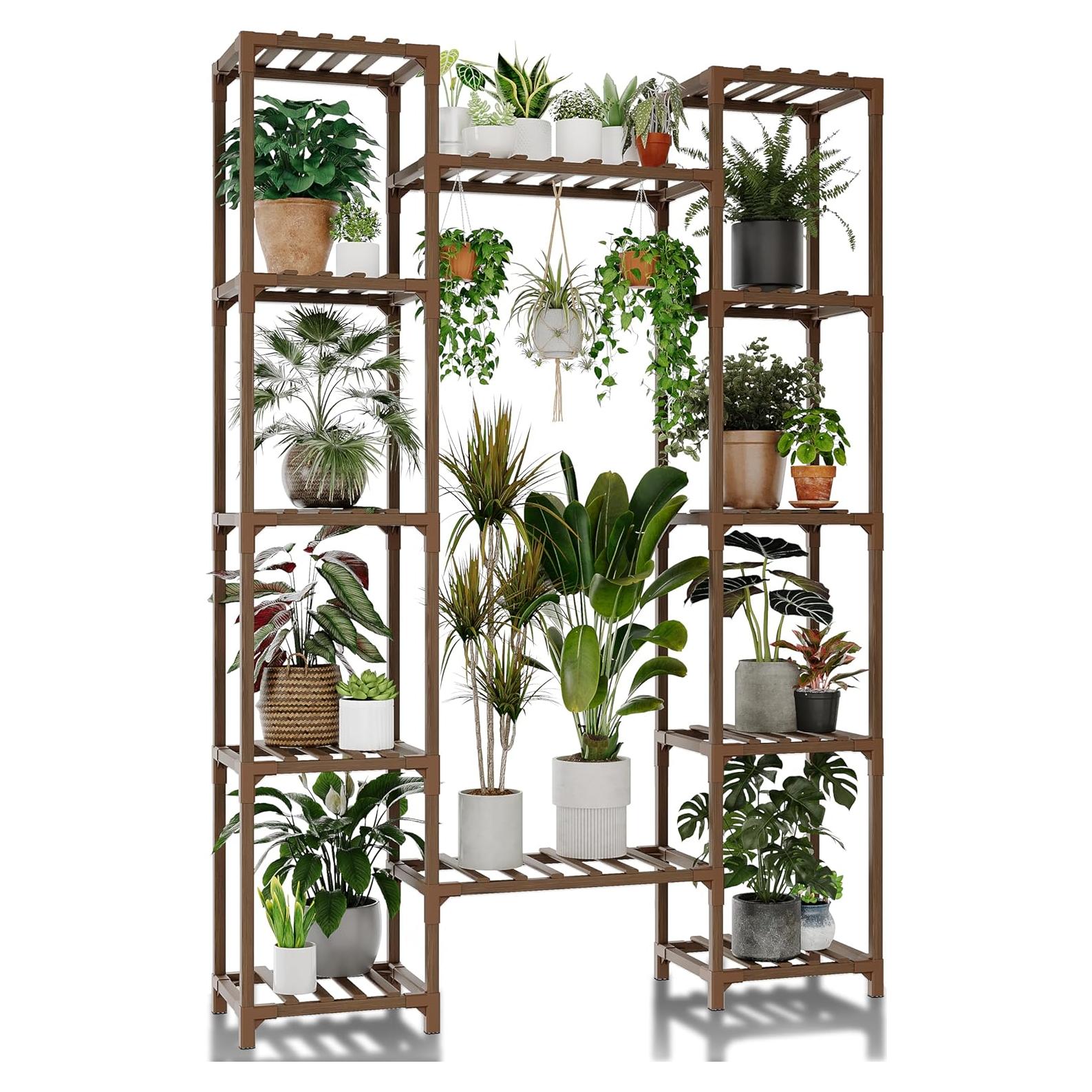 Soporte de Plantas GENTINGBRO 158 cm para 12 Macetas Interior/Exterior