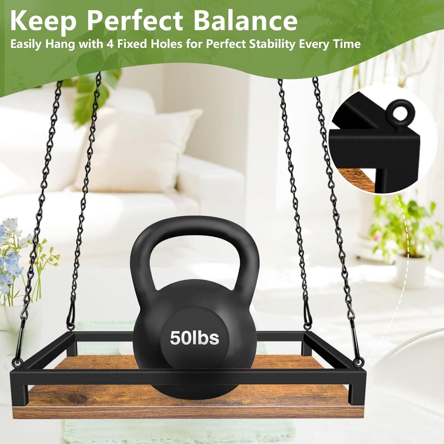 Soporte de Plantas Colgante Lilybud 40.6 cm MDF Metal Amarillo