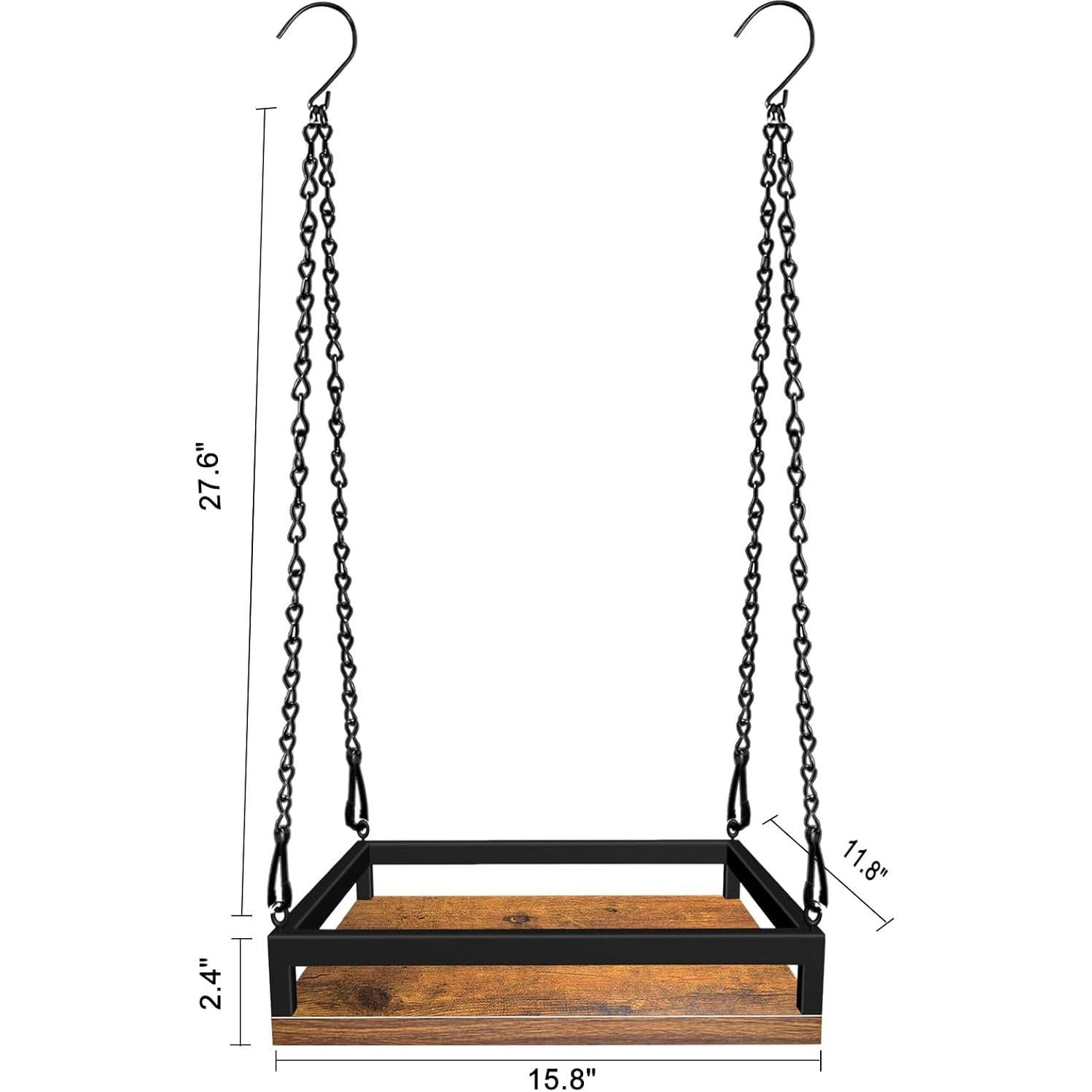 Soporte de Plantas Colgante Lilybud 40.6 cm MDF Metal Amarillo