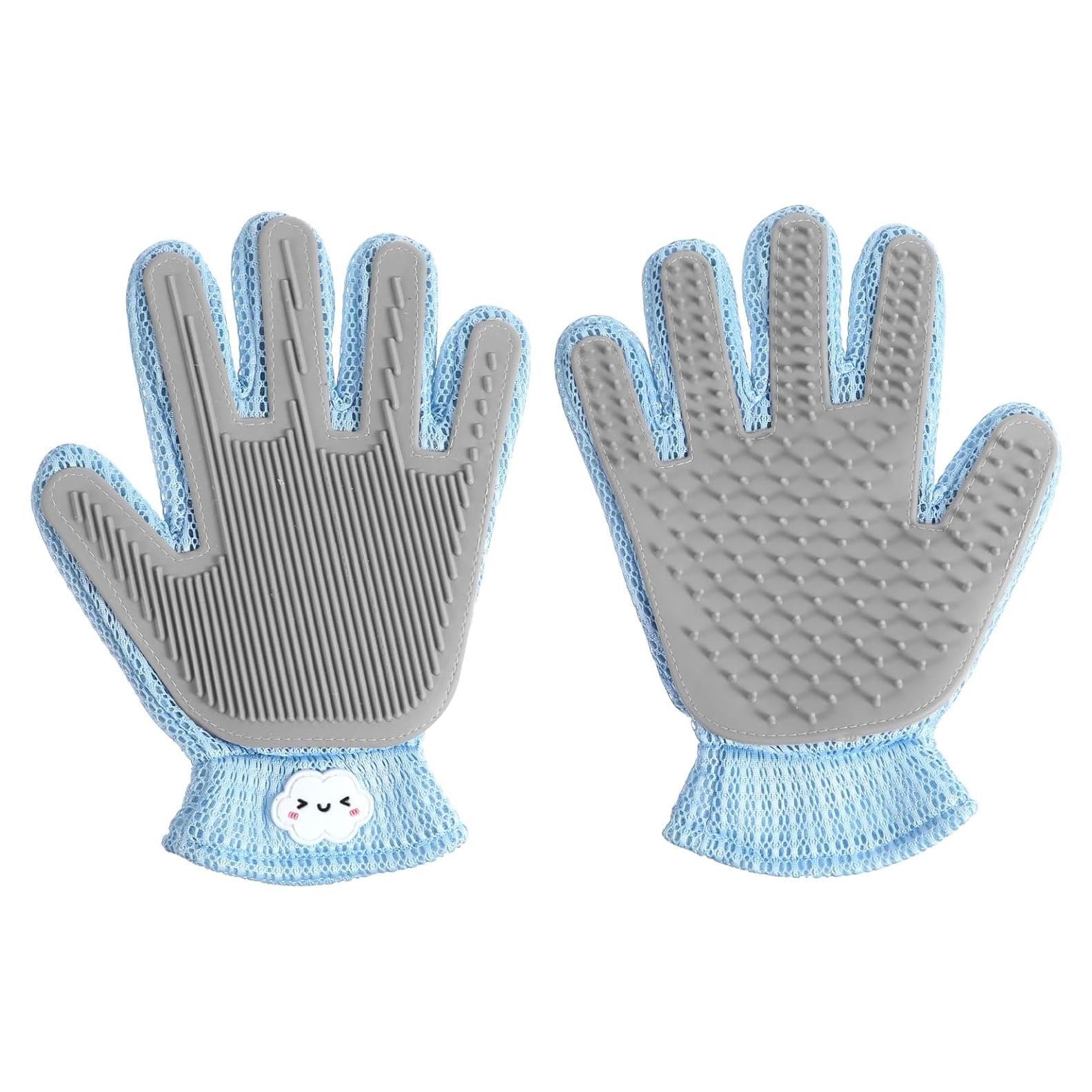 Guante de Aseo 2 en 1 Gjinxi para Gatos y Perros Azul