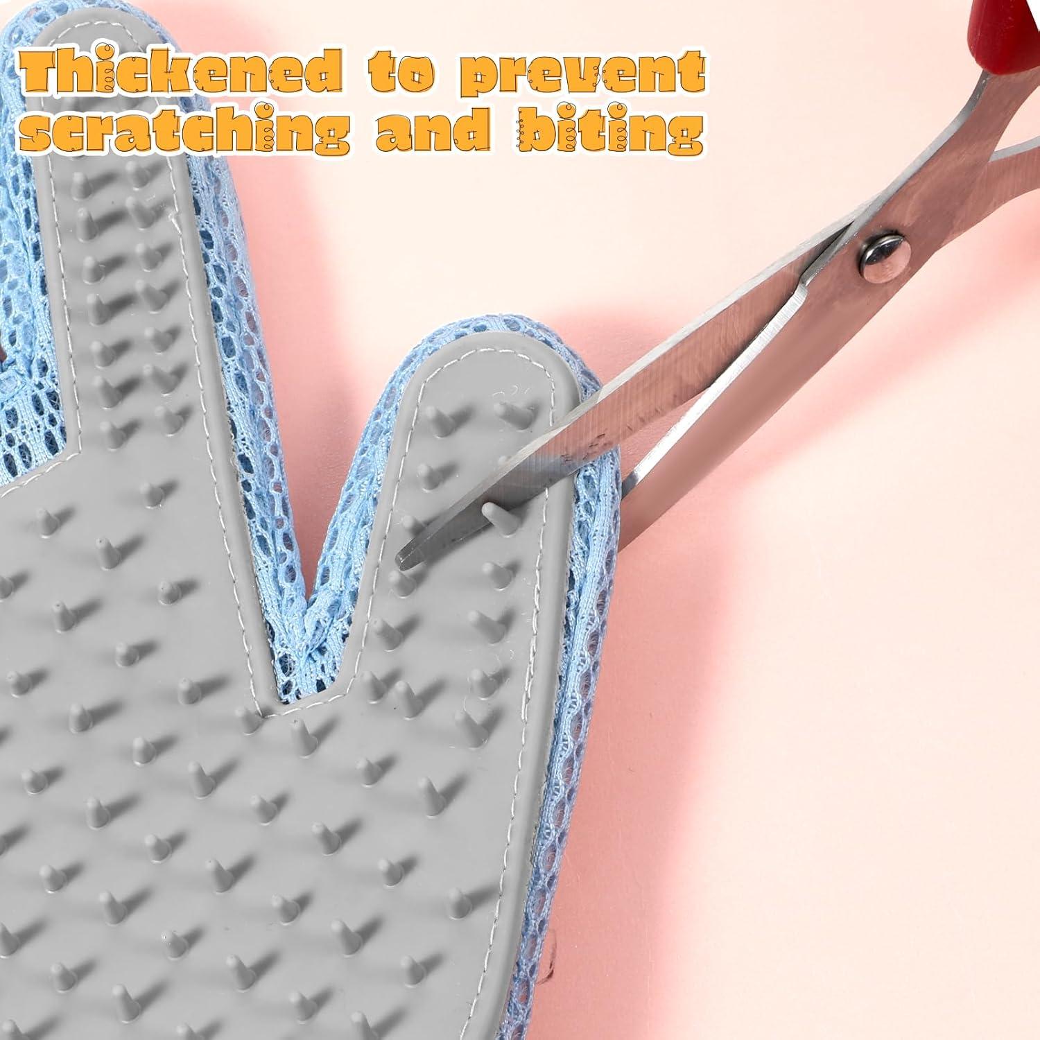 Guante de Aseo 2 en 1 Gjinxi para Gatos y Perros Azul