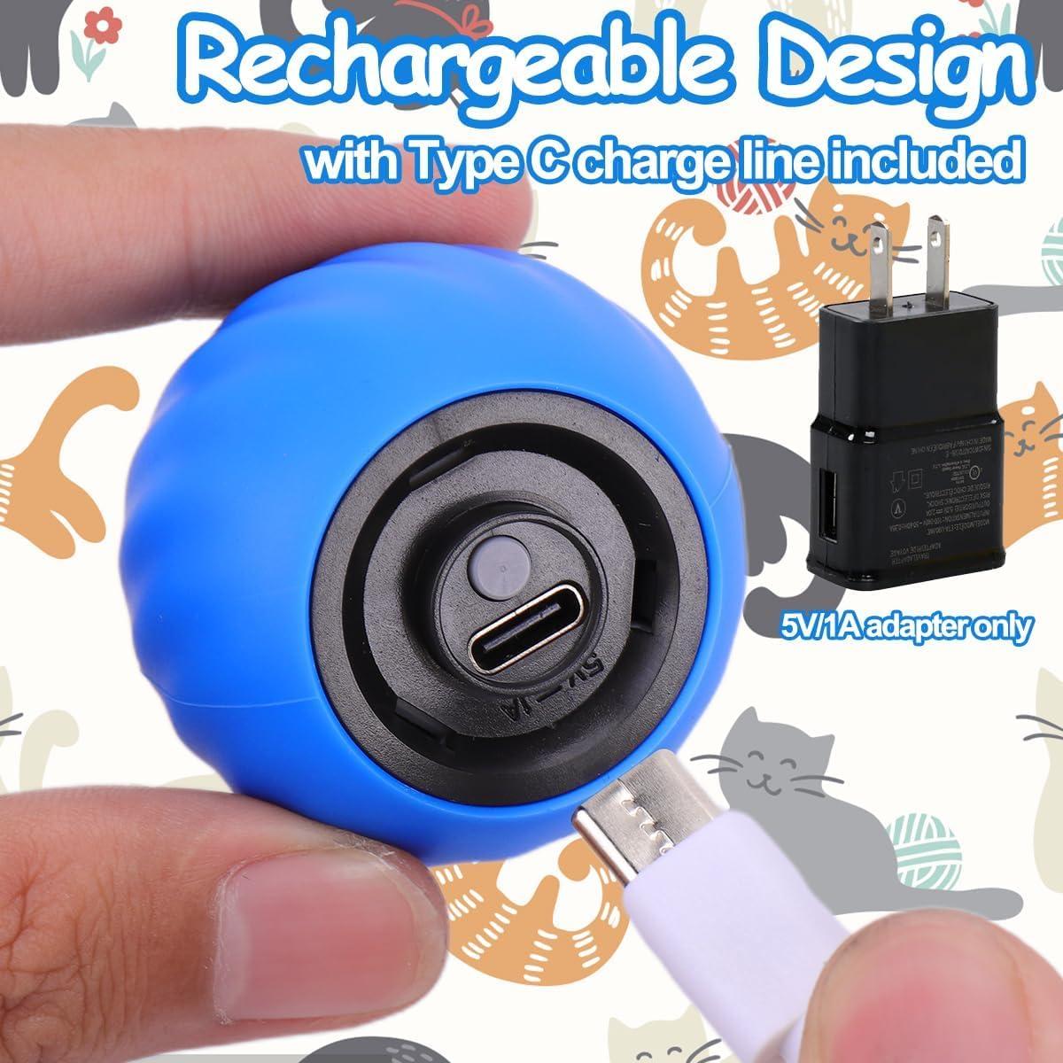 Bola de Juguete Interactiva para Gatos Dr. Fluffyyes USB 5.58cm