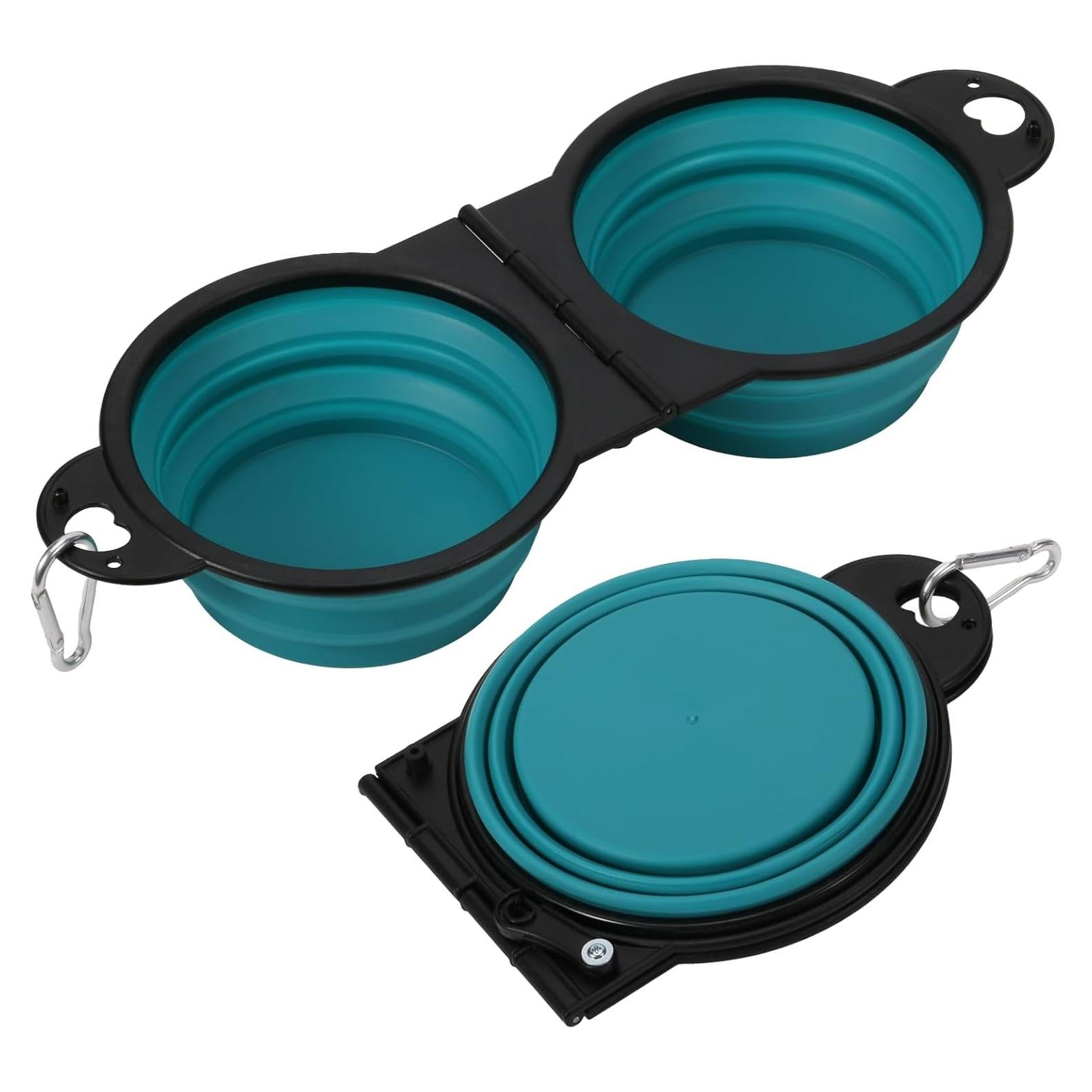 Cuencos Duales Plegables HDhqzm para Perros 32x13cm