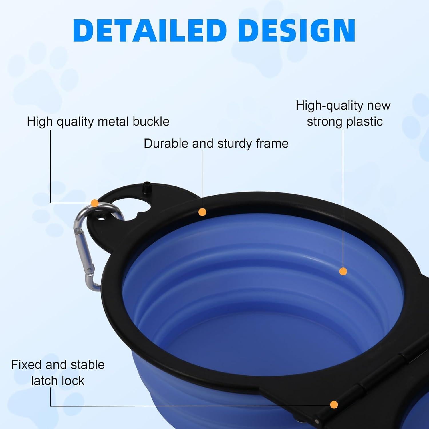 Cuencos Duales Plegables HDhqzm para Perros 32x13cm