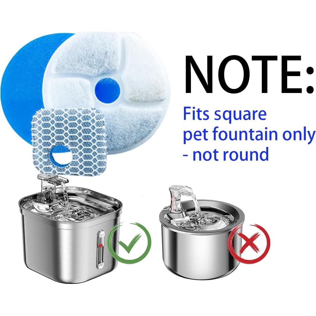 Filtros de Agua para Gatos Homtyler Paquete de 20 Triple Filtración