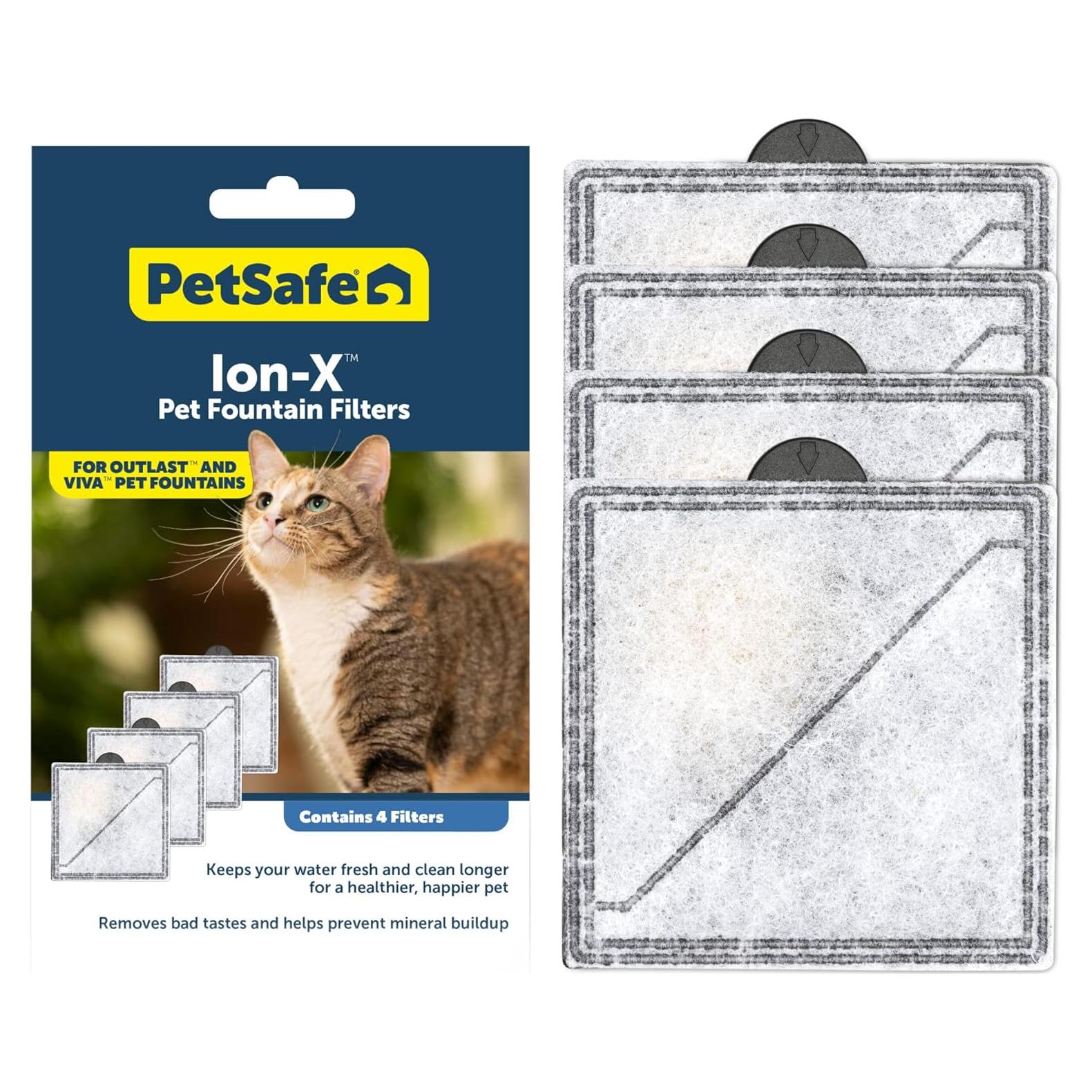 Filtros de Fuente para Mascotas PetSafe Ion-X, Paquete de 4