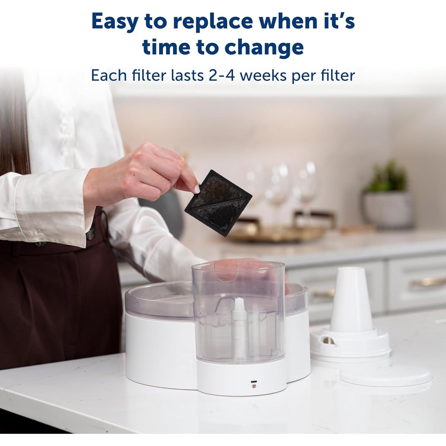 Filtros de Fuente para Mascotas PetSafe Ion-X, Paquete de 4