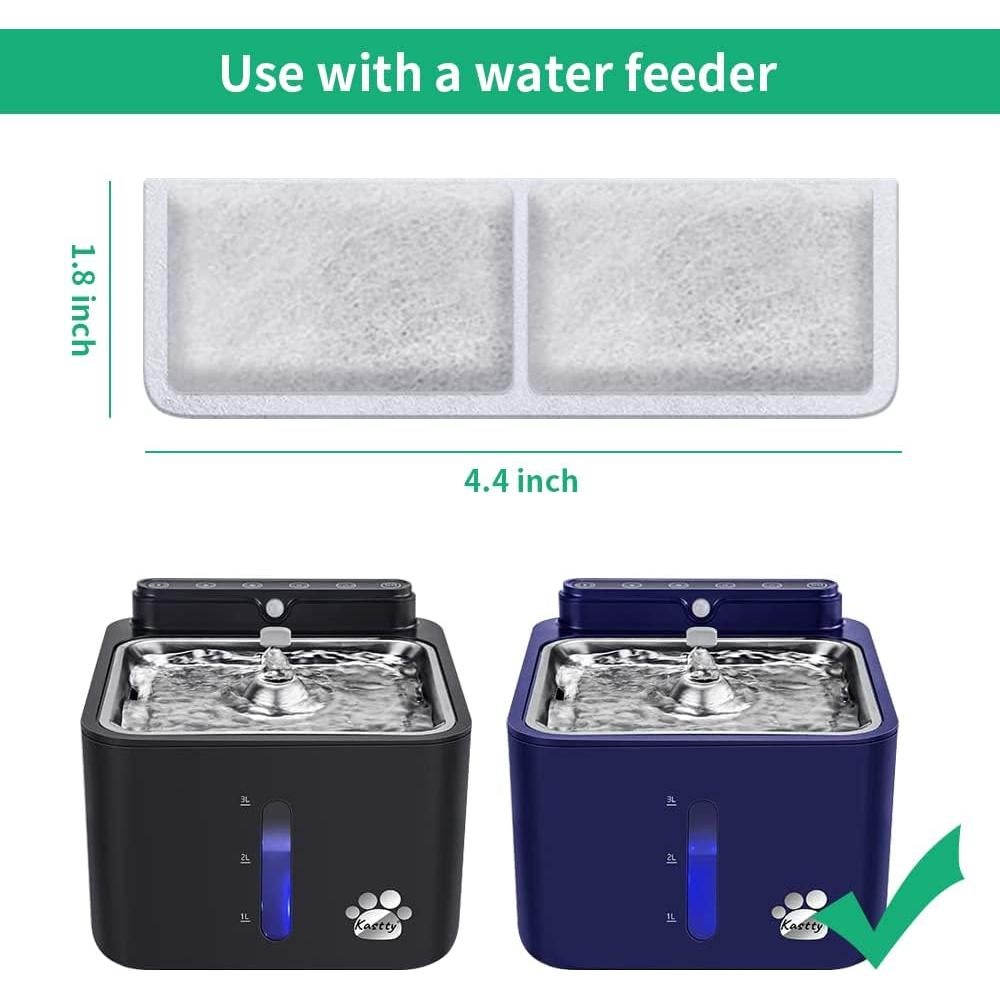 Filtros de Reemplazo Kastty 8 Pack para Fuente de Agua para Gatos