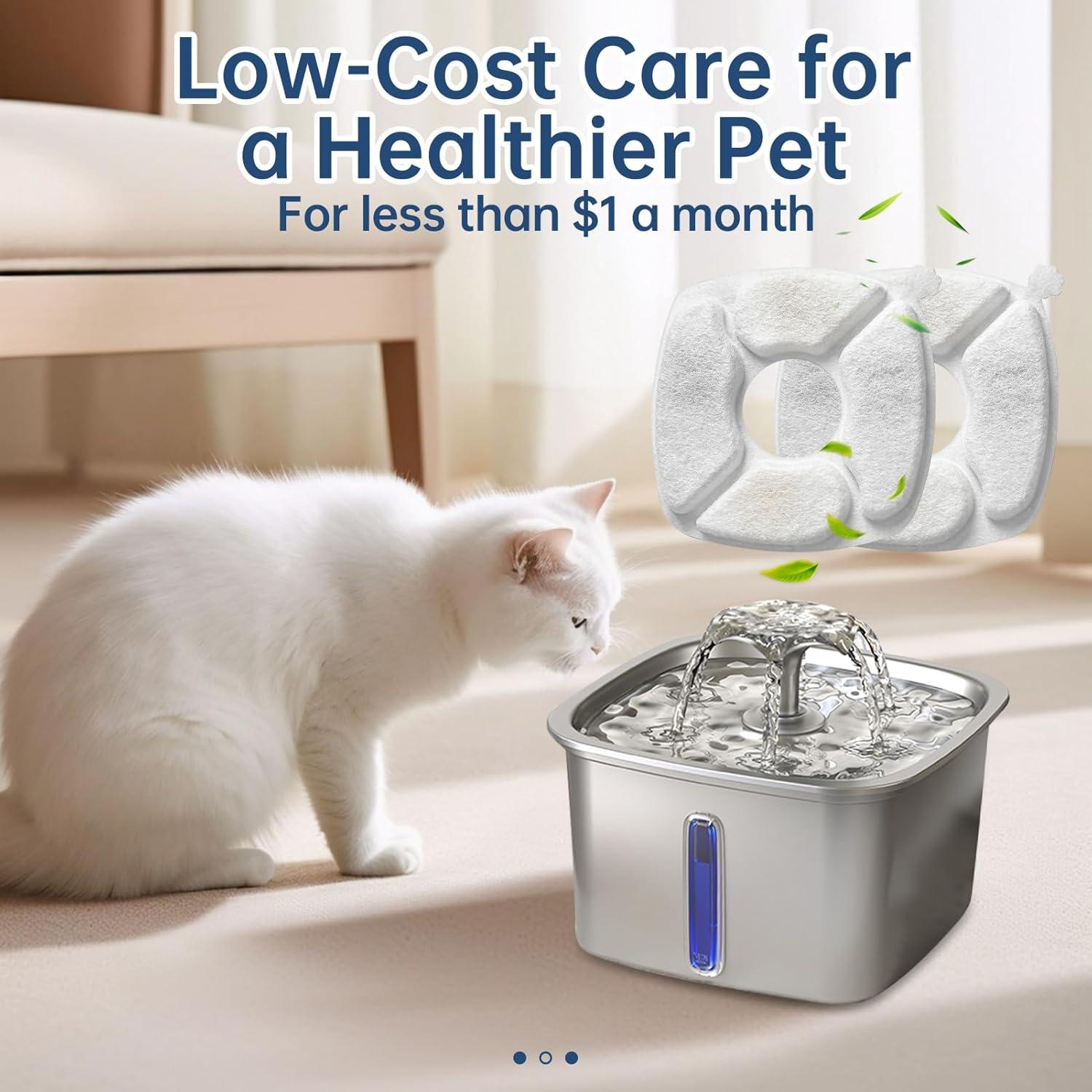 32 Filtros de Reemplazo para Fuente de Agua para Gatos VANVE