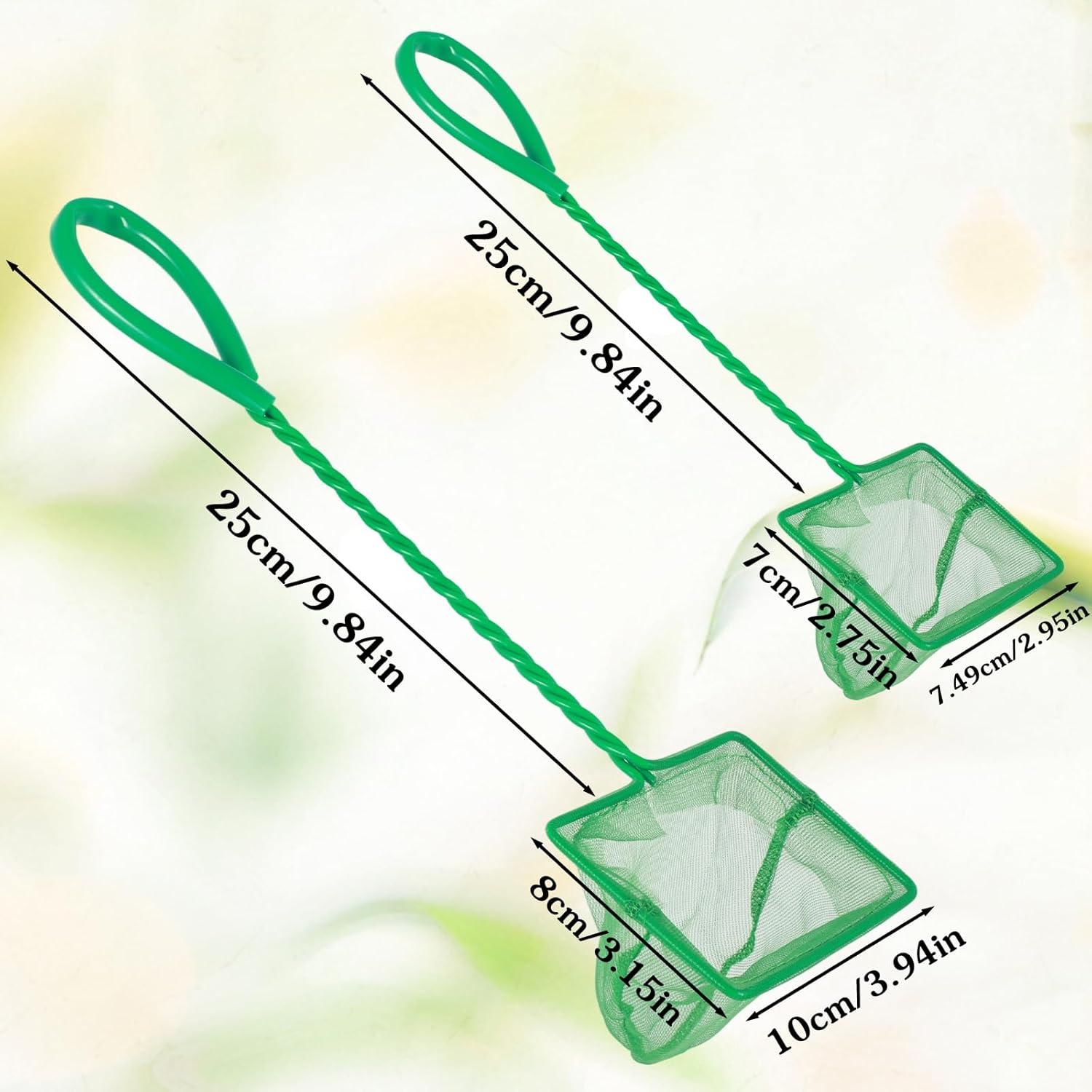 Set de 2 Redes de Acuario Nogeqi 7.6cm y 10.2cm Malla Fina